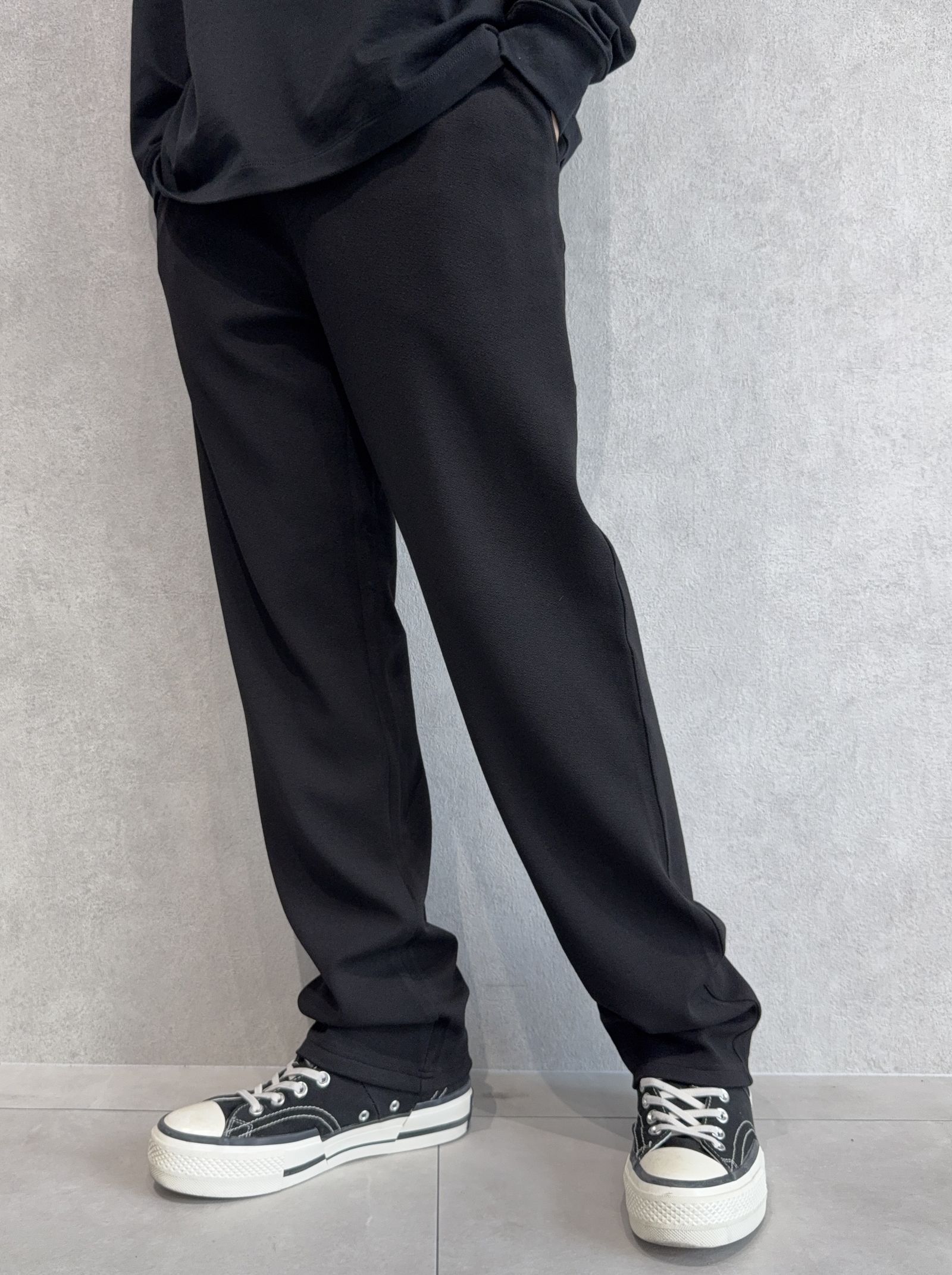 CHRIS EASY WIDE TUCK PANTS / RC41-ST-016WT / セミワイドタックパンツ / ブリスターブラック