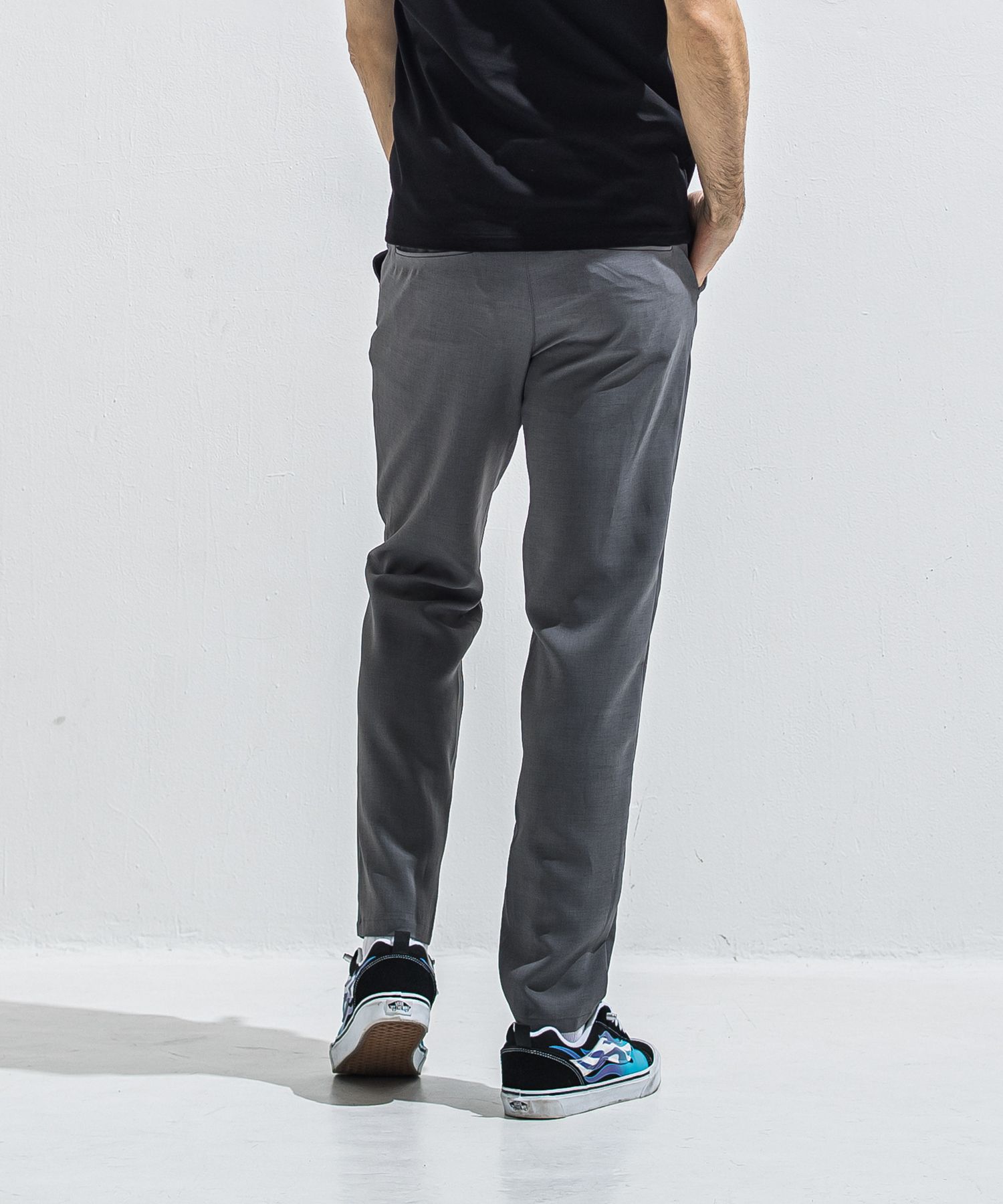 PAT WIDE EASY PANTS / RC40-ST-036BN / ワイドテーパードパンツ / ツイルグレー (4月中旬入荷予定)