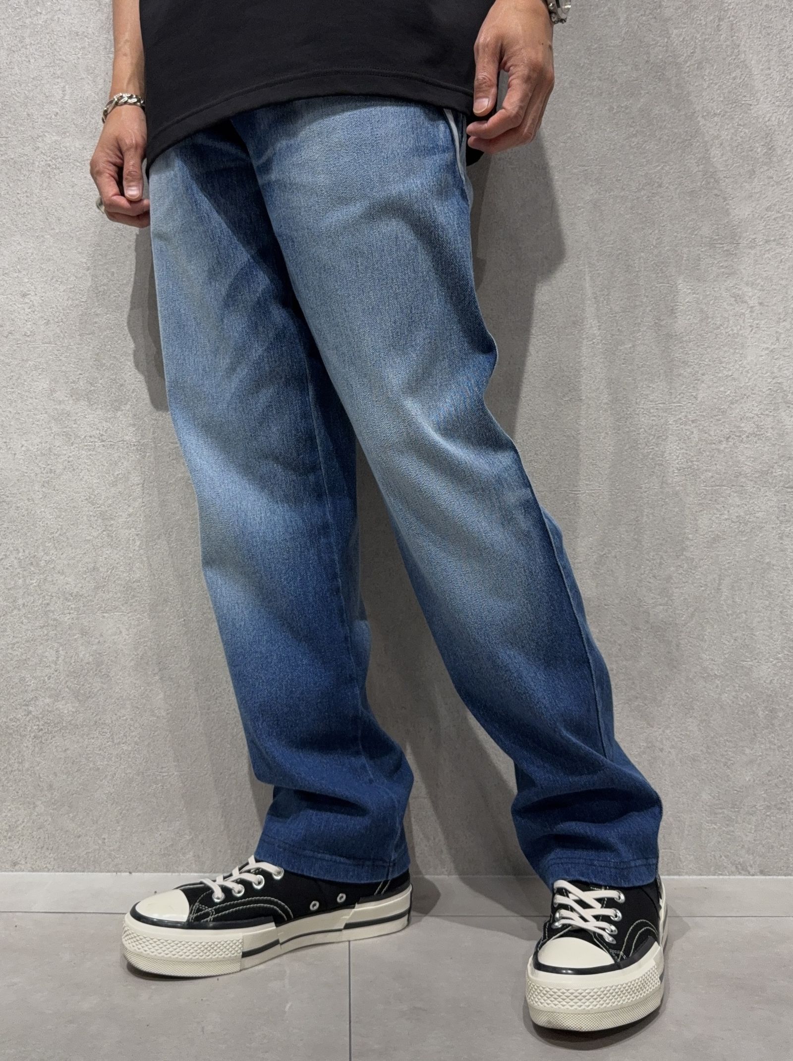EDGE DENIM SEMI WIDE PT / RC40-ST-014WTD / デニムジャージセミワイドラインパンツ / ダークインディゴ