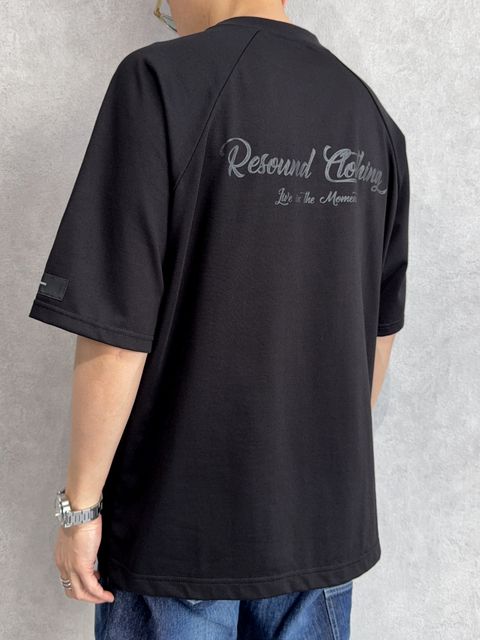 BACK RC RAGLAN OVER TEE / RC39-T-001 / バックロゴラグランビッグTシャツ / ブラック