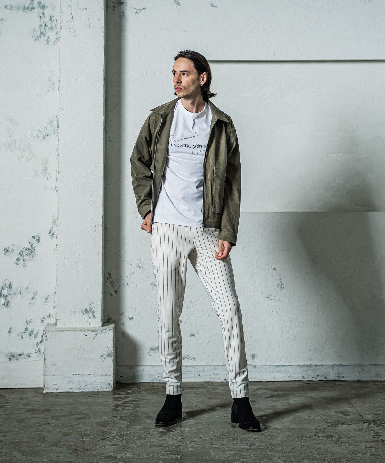 NSNF BASIC TEE / RC35-T-003 / メッセージロゴジャストTシャツ / ホワイト