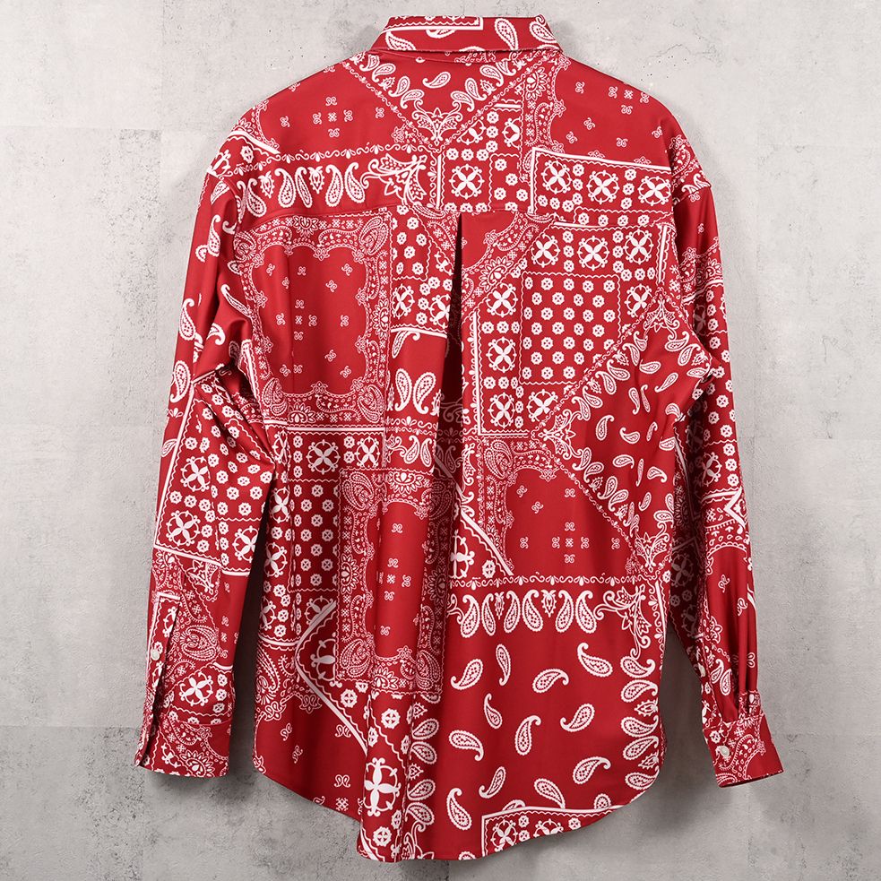 BANDANA JACK SHIRTS / RC41-SH-002 / オーバーサイズペイズリーシャツ / レッドバンダナ (8月下旬入荷予定)