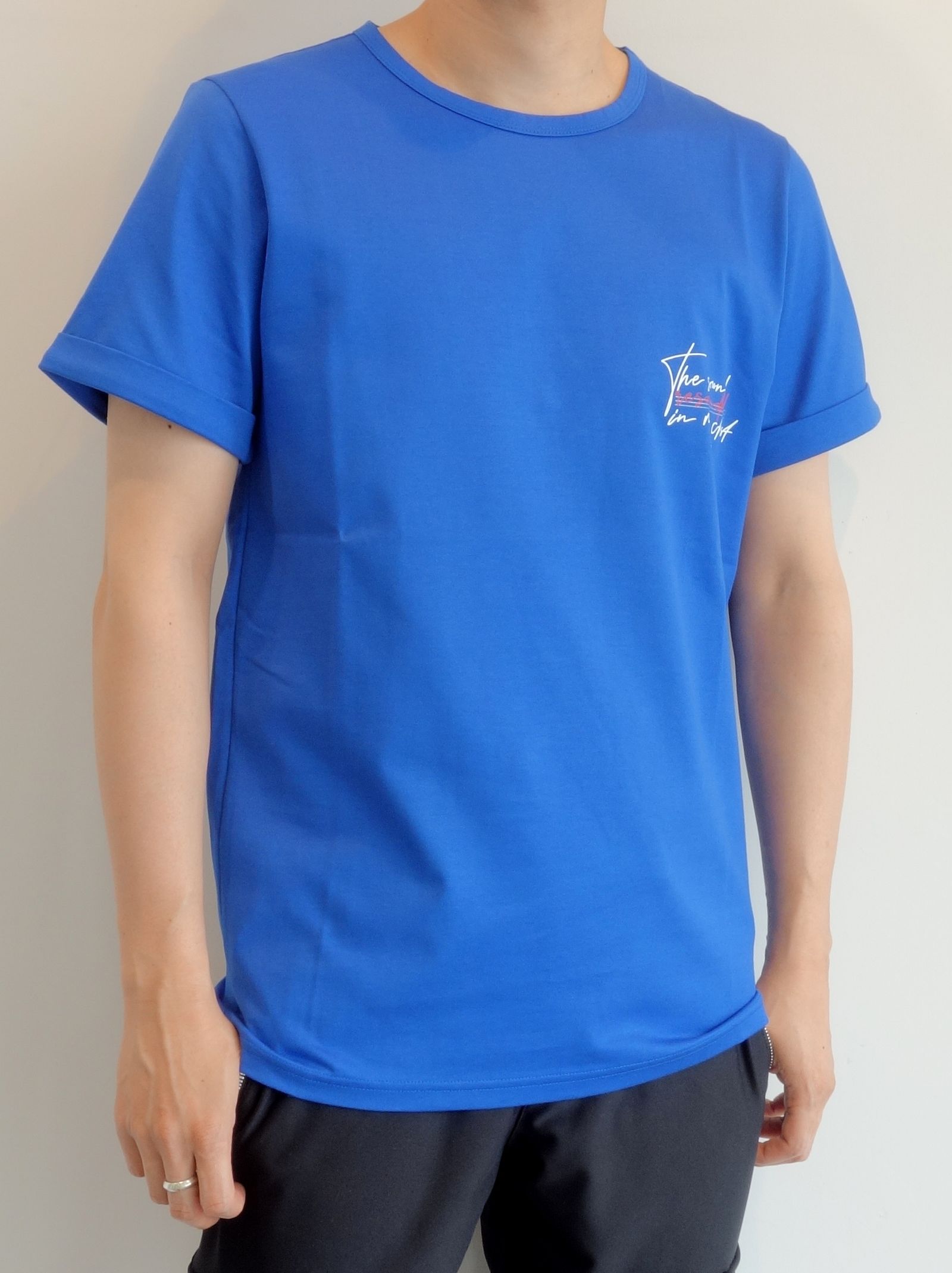 MESSAGE CHEST ROLL UP JERSEY TEE / RC20-T-003 / バックプリントTシャツ ※