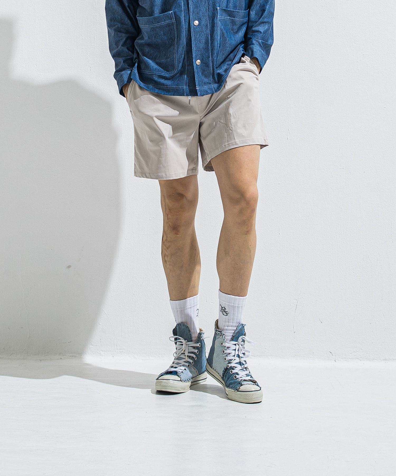 TV NYLON SHORTS / RC40-HP-004 / リラックスナイロンショーツ / グレージュ (6月上旬入荷予定)