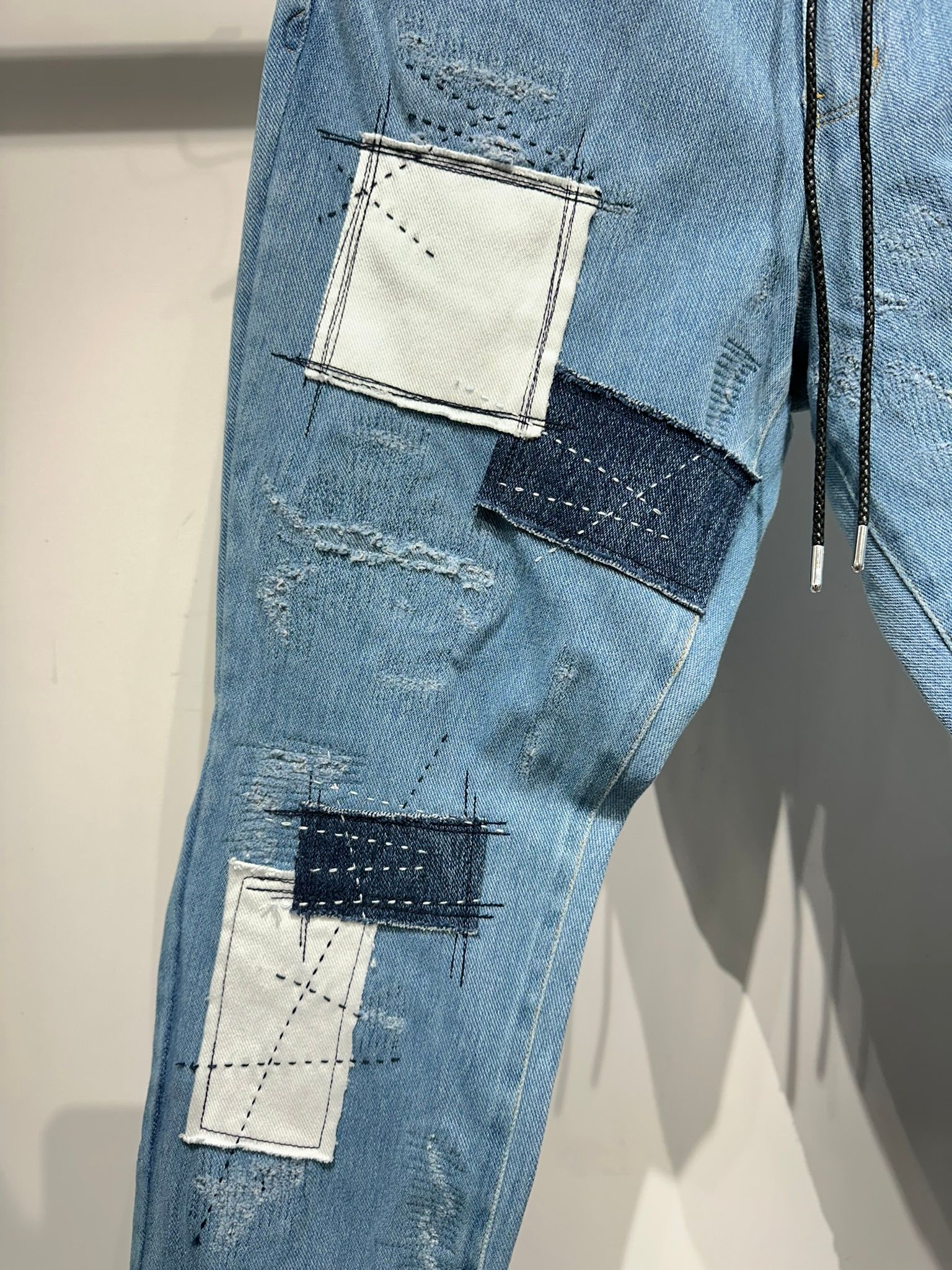 MICK DENIM JERSEY / RC33-ST-020 / デニムジャージテーパードパンツ / ライトインディゴリメイク