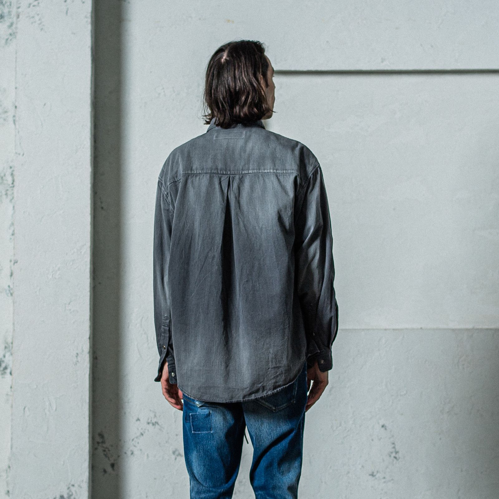 DENIM JACK SHIRTS / RC35-SH-001D / オーバーデニムシャツ / ブラックユーズド