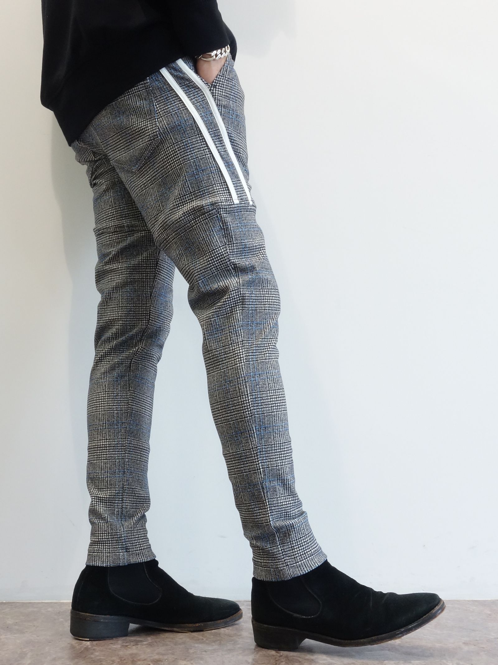 TYLER HEAT LINE PANTS / RC26-ST-026H / 裏起毛イージーラインパンツ / グレンチェックブルー