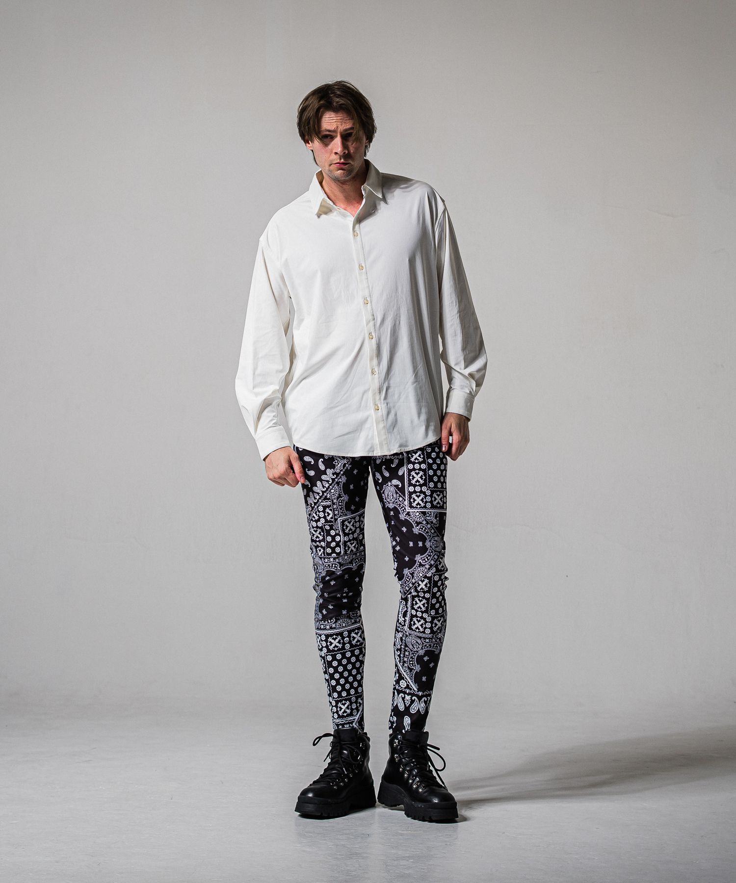 NYLON JACK SHIRTS / RC39-SH-001 / オーバーサイズナイロンシャツ / ホワイト (2月上旬入荷予定)