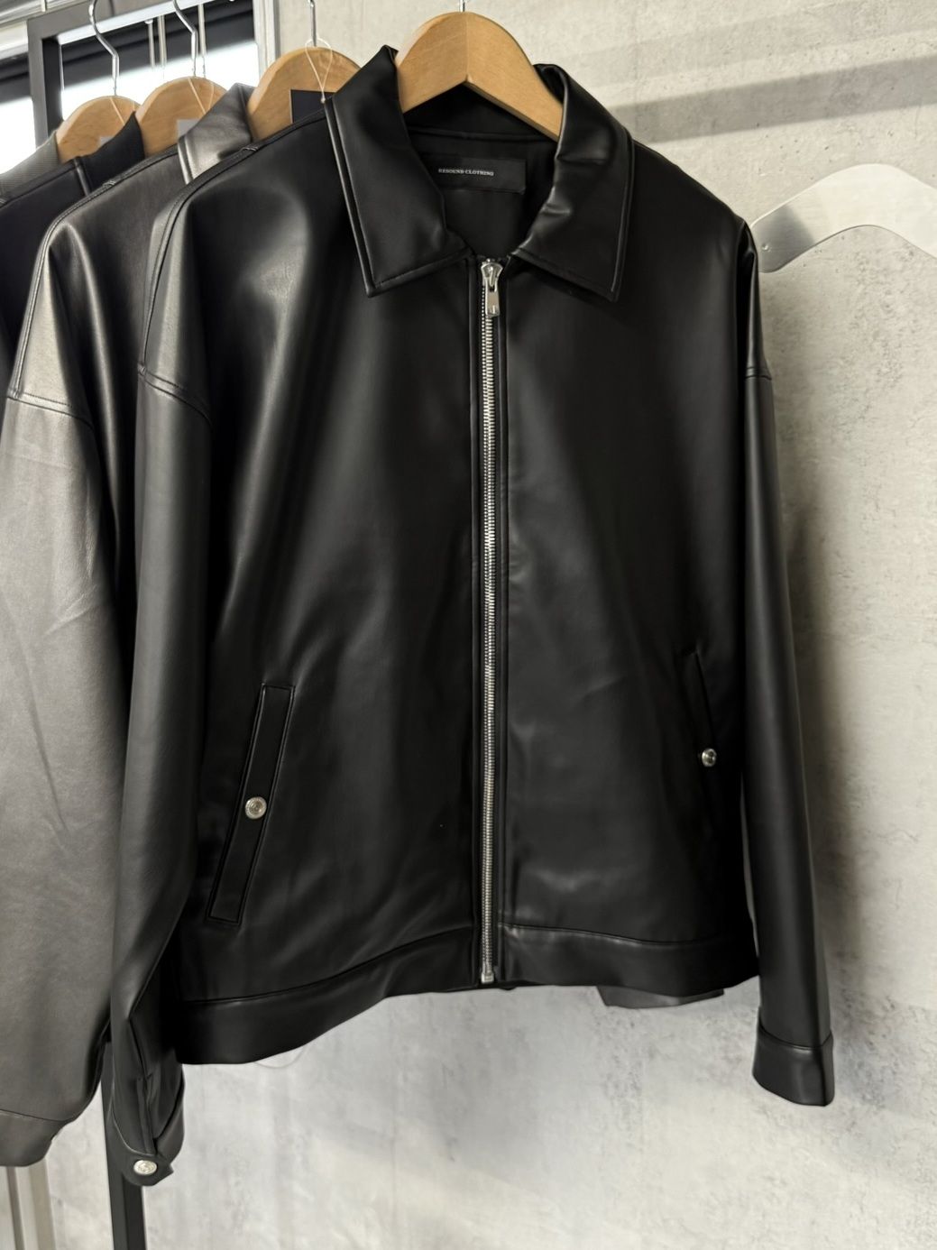 LEATHER SP JK / RC41-JK-005 / エコレザーシングルライダース / ブラック (9月下旬入荷予定)