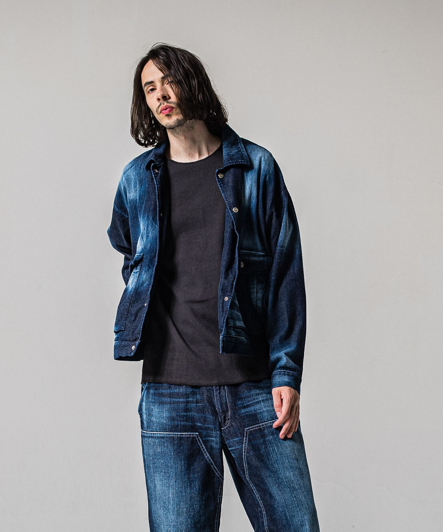 LDENIM AG FLIGHT JACKET / RC39-JK-003 / デニムフライトジャケット / インディゴユーズド (3月中旬入荷予定)