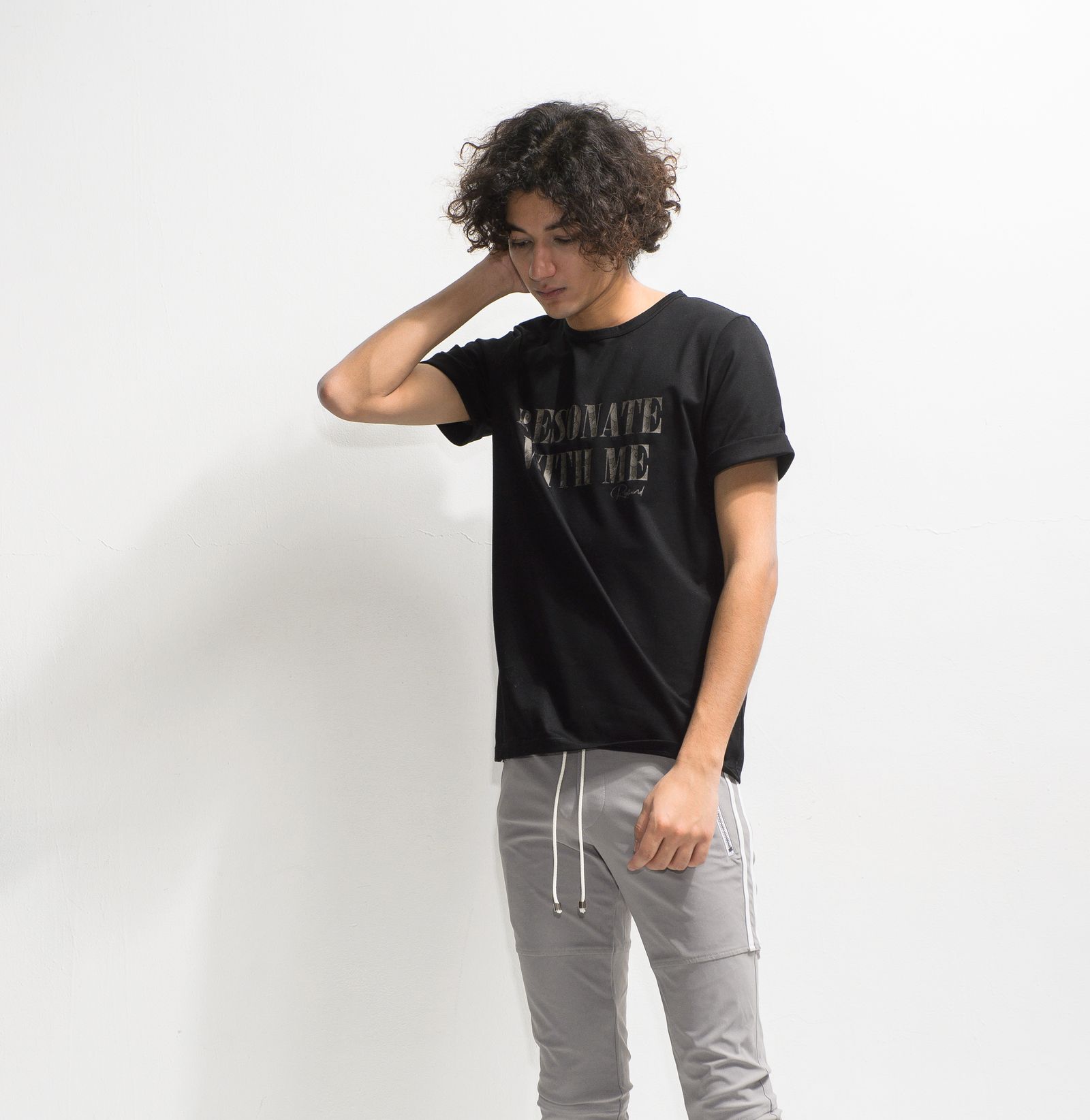 MESSAGE CHEST ROLL UP JERSEY TEE / RC20-T-003 / バックプリントTシャツ ※