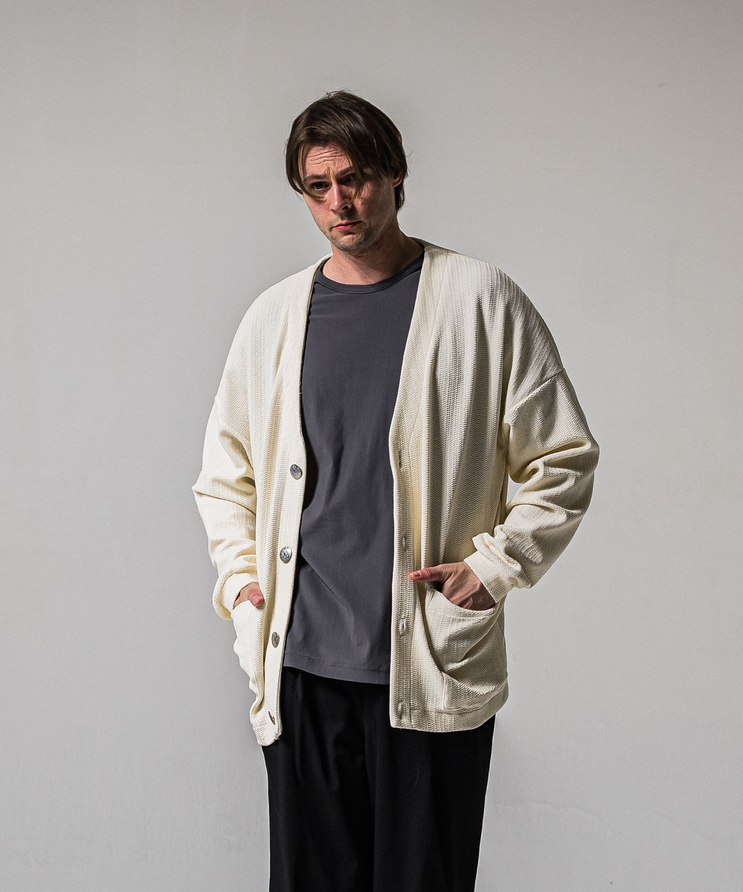 BLISTER KNIT C/D / RC39-C-005 / ブリスターニットカーディガン / オフホワイト (1月下旬入荷予定)