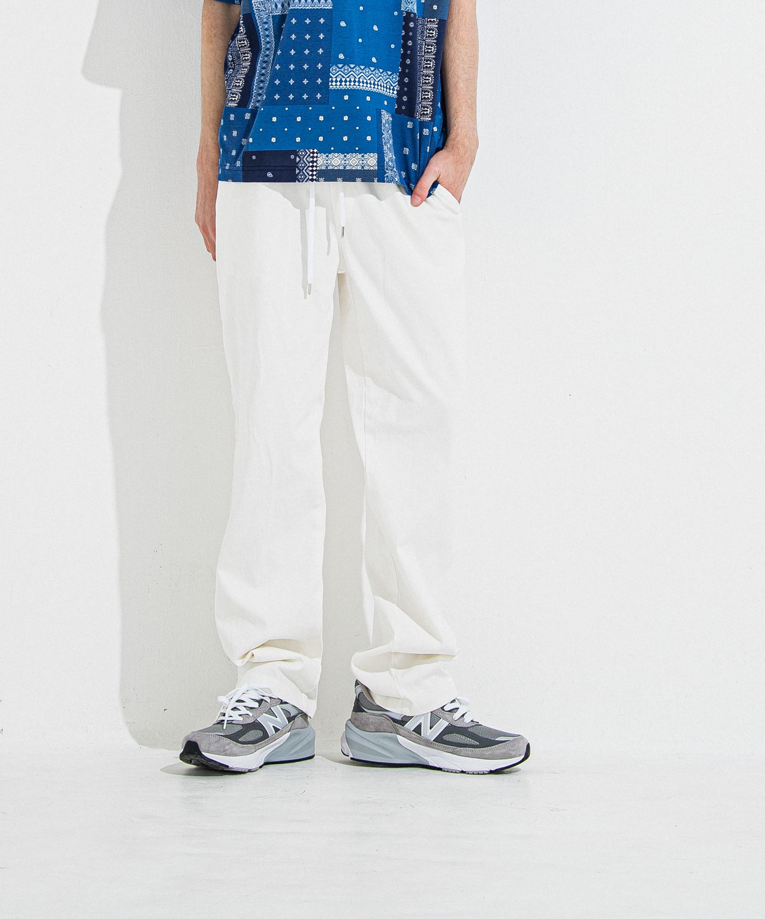 DENIM JERSEY WIDE PT / RC36-ST-016WTD / ライトオンスデニムジャージワイドパンツ / ホワイト