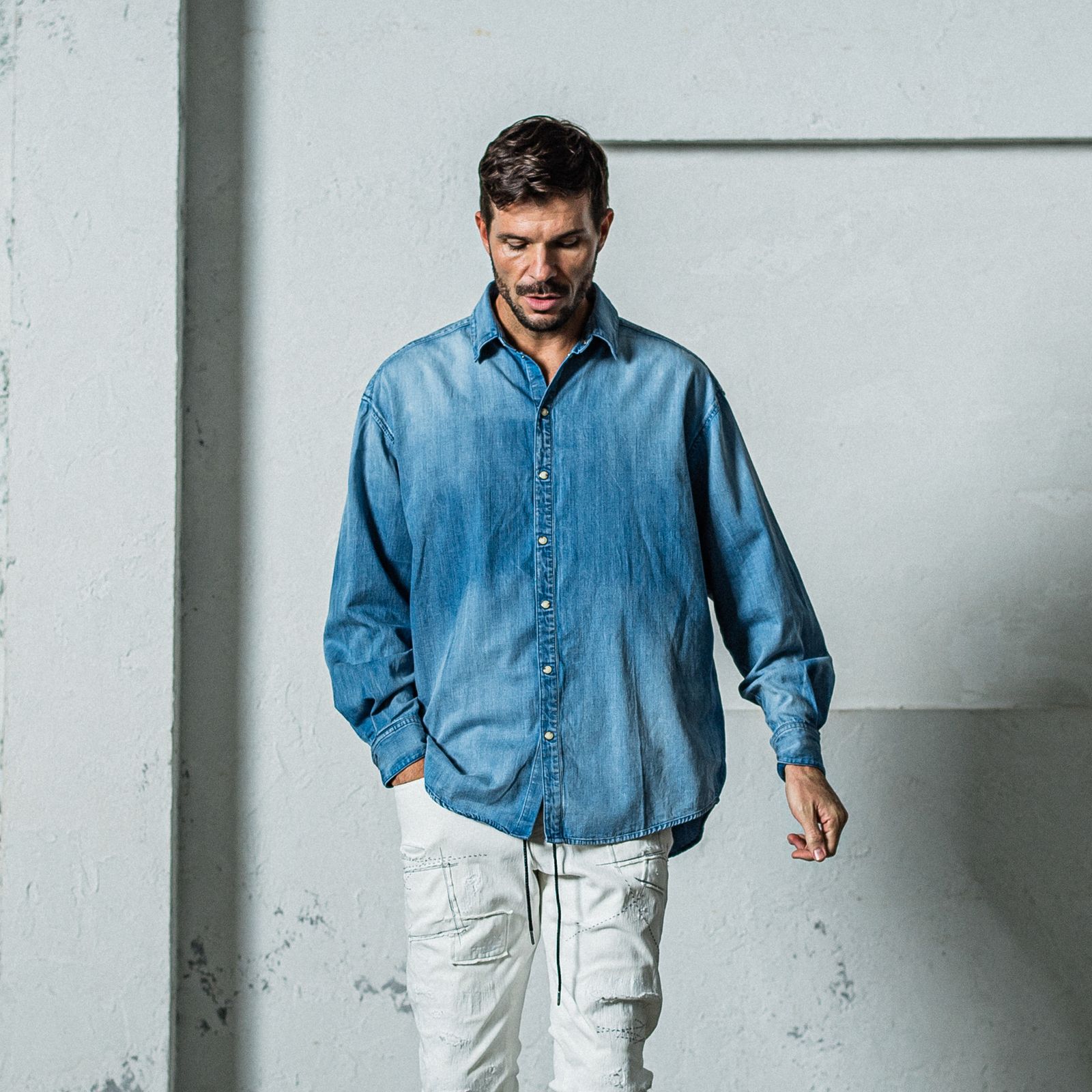 DENIM JACK SHIRTS / RC35-SH-001D / オーバーデニムシャツ / インディゴユーズド