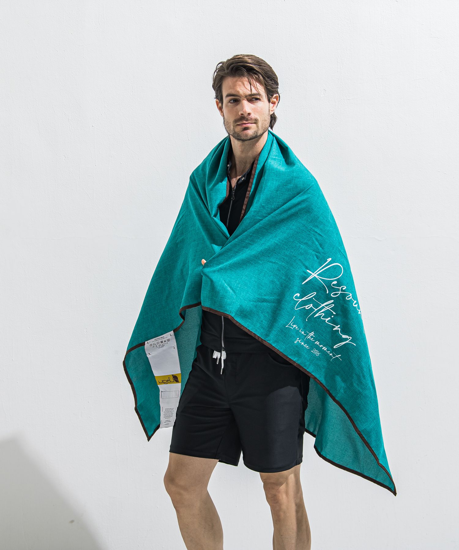 「Lagu×RESOUND」 BLANKET & ECOBAG / RL-BLBAG-1 / ブランケット&ショルダーエコバッグ / ターコイズ