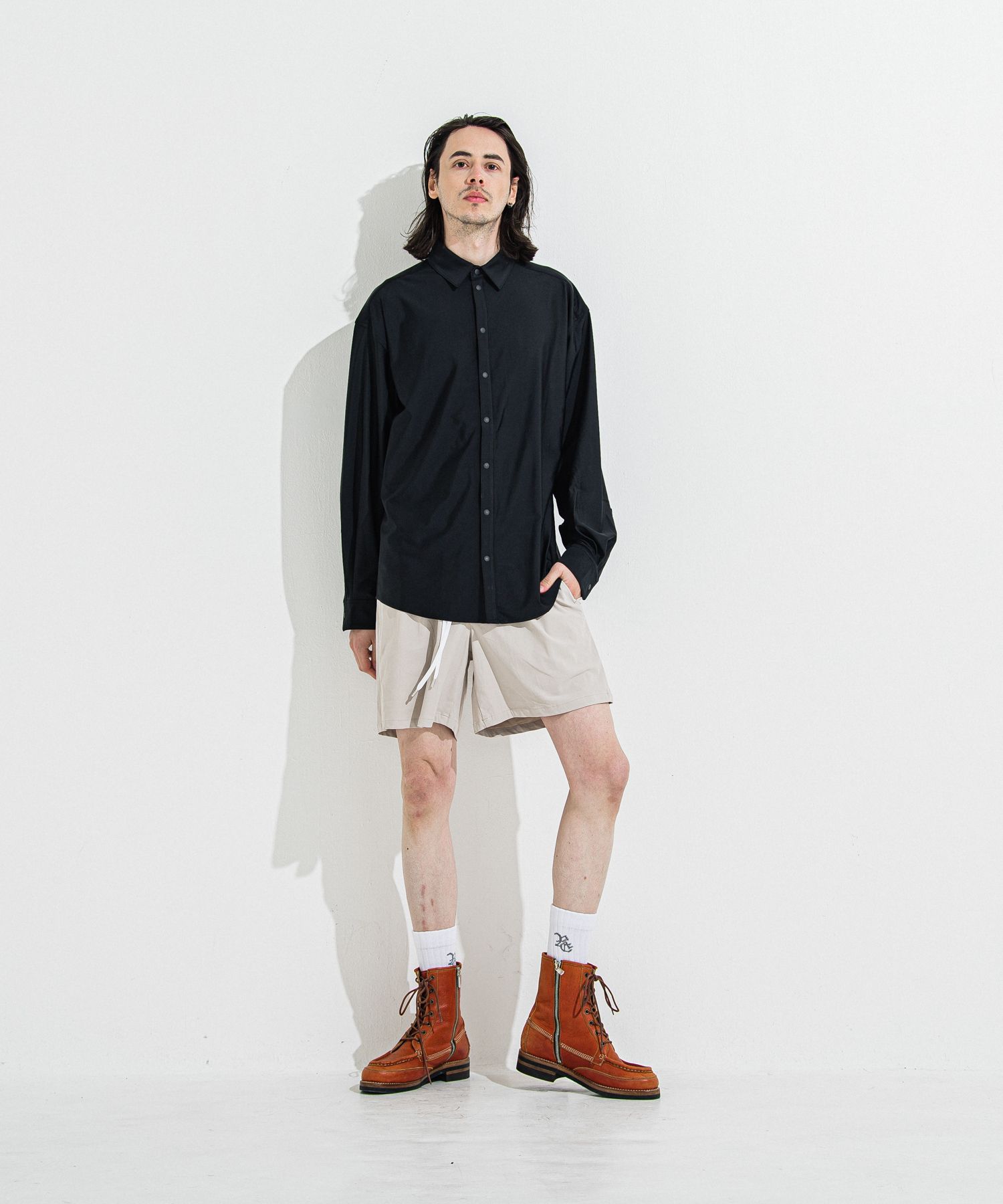 RUSH JACK SHIRTS / RC36-SH-001 / オーバーサイズラッシュガードシャツ / ブラック