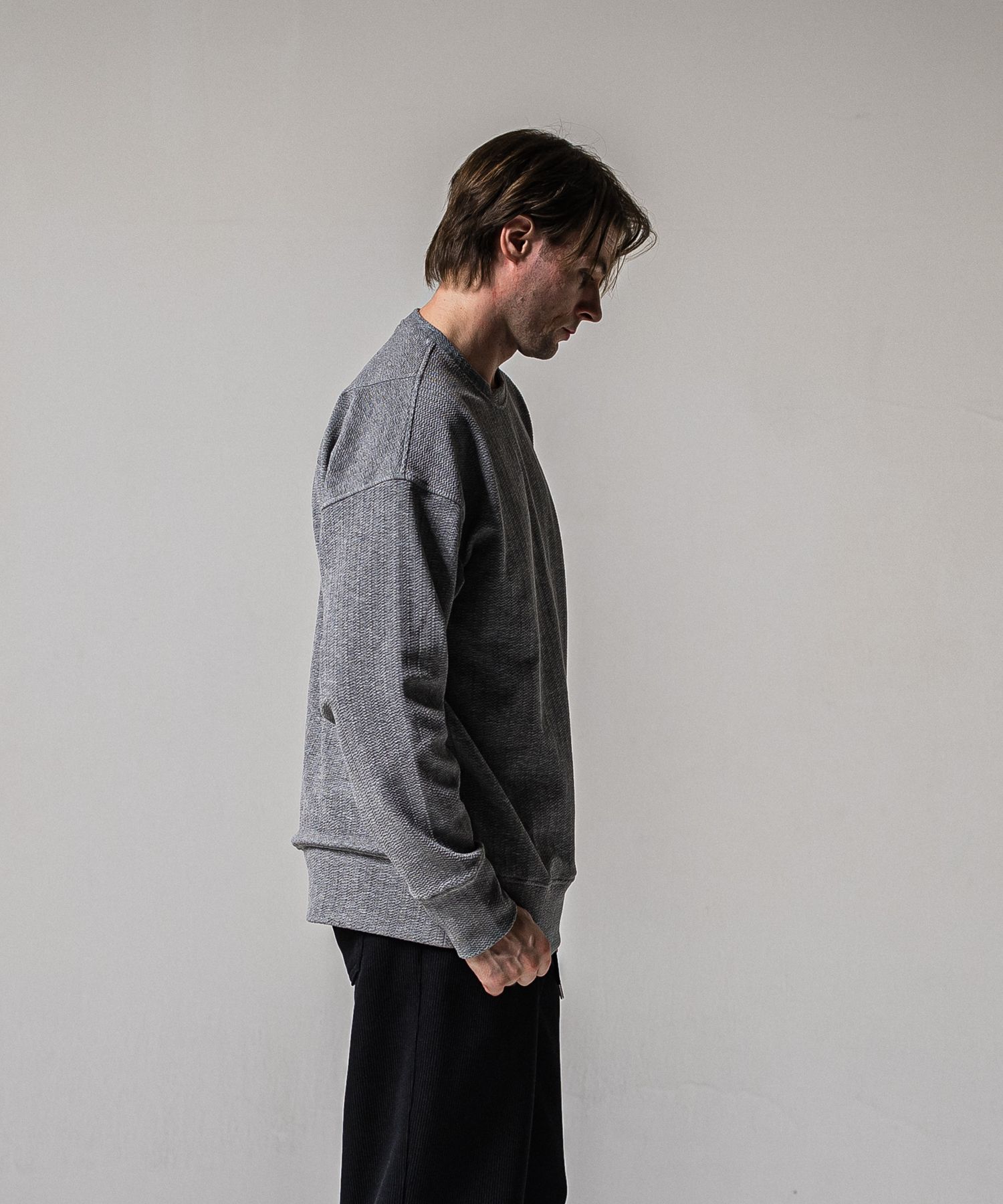 BLISTER TRAINER / RC39-C-004 / ブリスターニットトレーナー / グレー (1月中旬入荷予定)