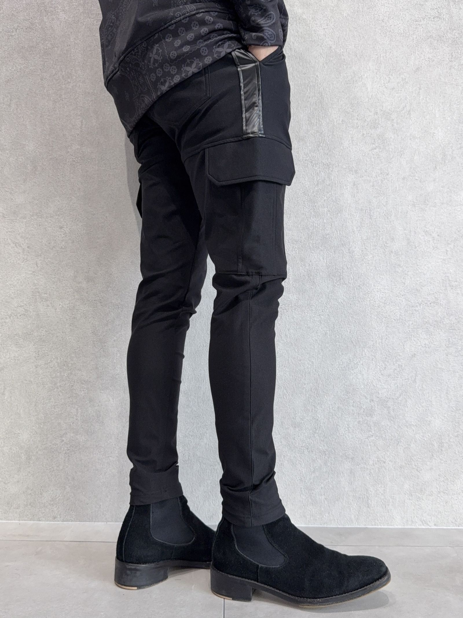 DARRELL HEAT CARGO PT / RC38-ST-010H / 裏起毛カーゴラインパンツ / ブラック