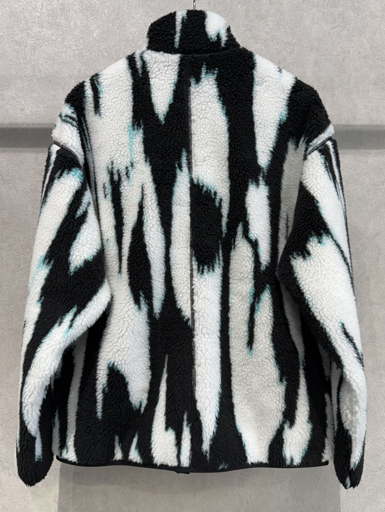 ジャカードシェルパジャケット / ボアジャケット / 4RD219G / UB1(ブラック×ホワイト×サックスブルー)