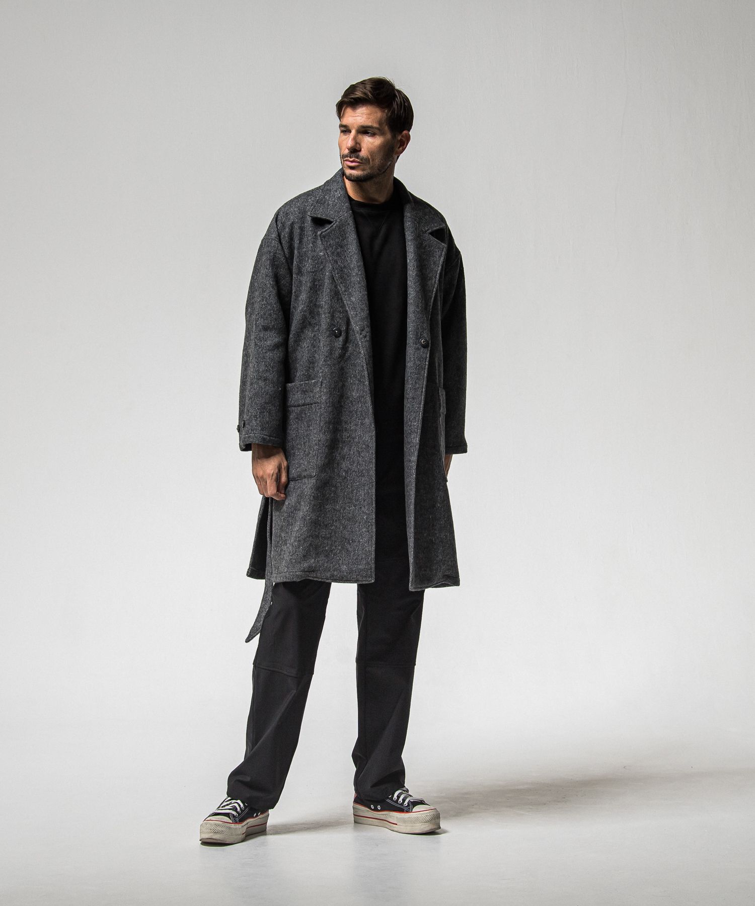 GOWN OVER COAT / RC38-JK-004 / オーバーサイズガウンコート / グレー (11月上旬入荷予定)