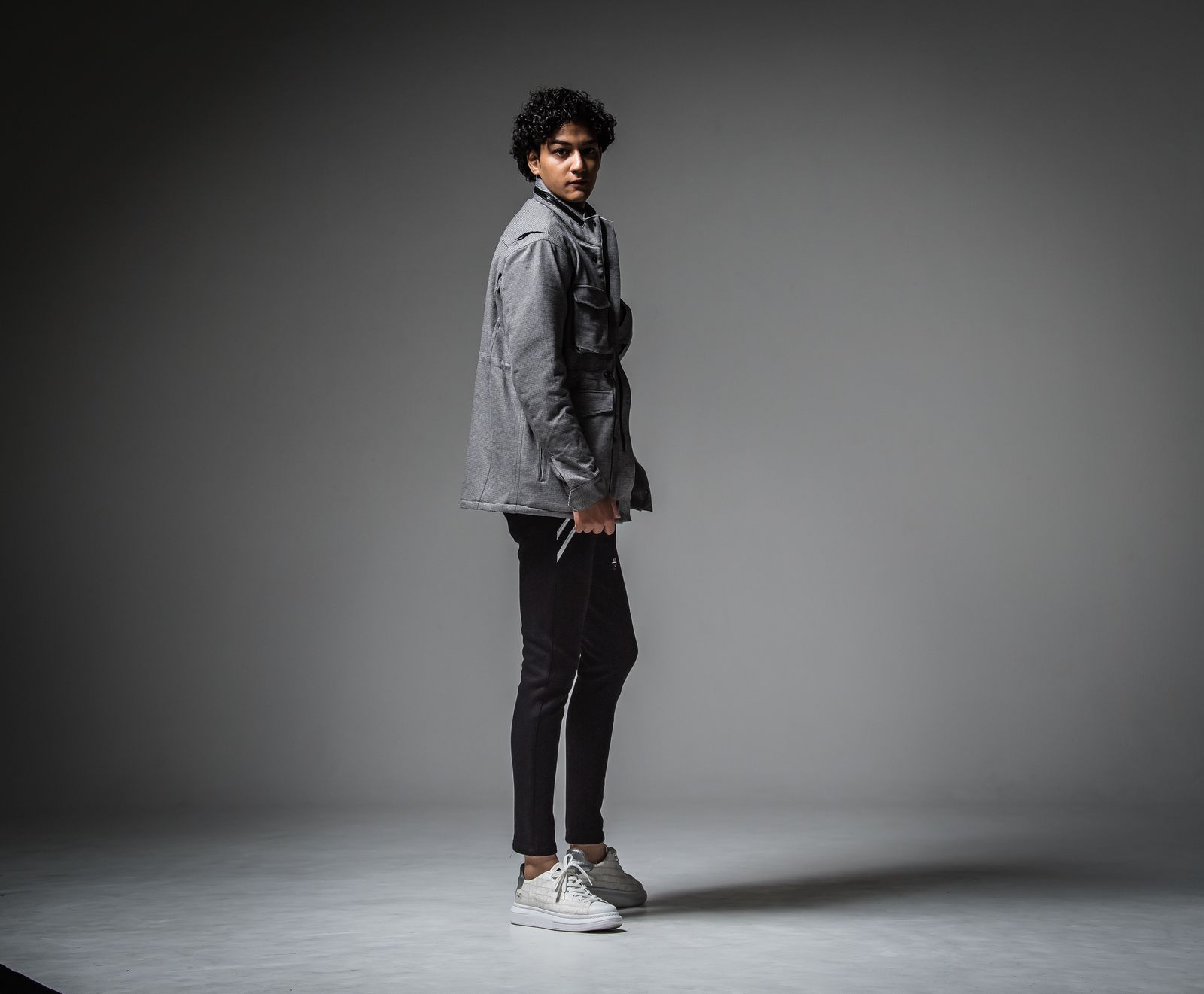 VELOURS FLEECE EDGE PT / RC30-ST-014H / 裏起毛エッジラインパンツ / ブラック