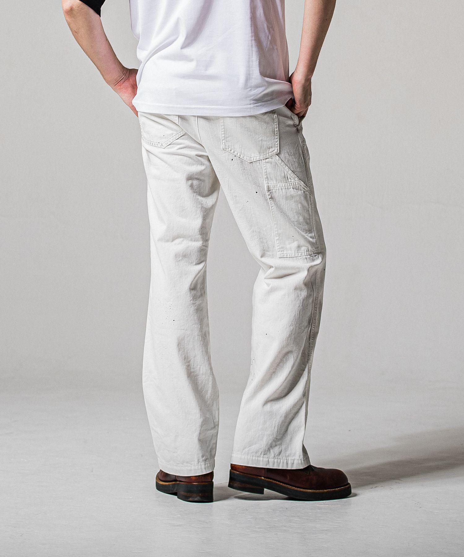 DOUBLE KNEE PT / RC39-ST-041 / ダブルニーワイドデニムパンツ / ホワイトユーズド (2月中旬入荷予定)