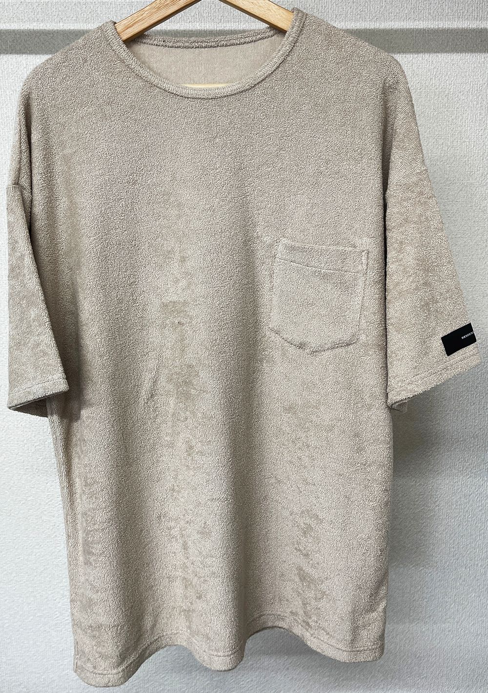 PILE LOOSE POCKET TEE / RC27-T-005 / パイルビッグポケットTシャツ / ベージュ