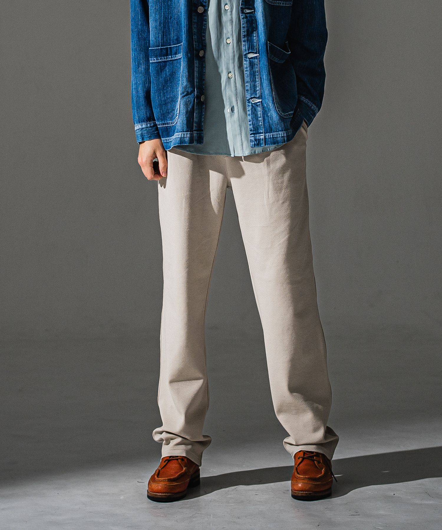 SEMI WIDE TUCK PANTS / RC41-ST-016WT / セミワイドタックパンツ / ブリスターベージュ (7月下旬入荷予定)