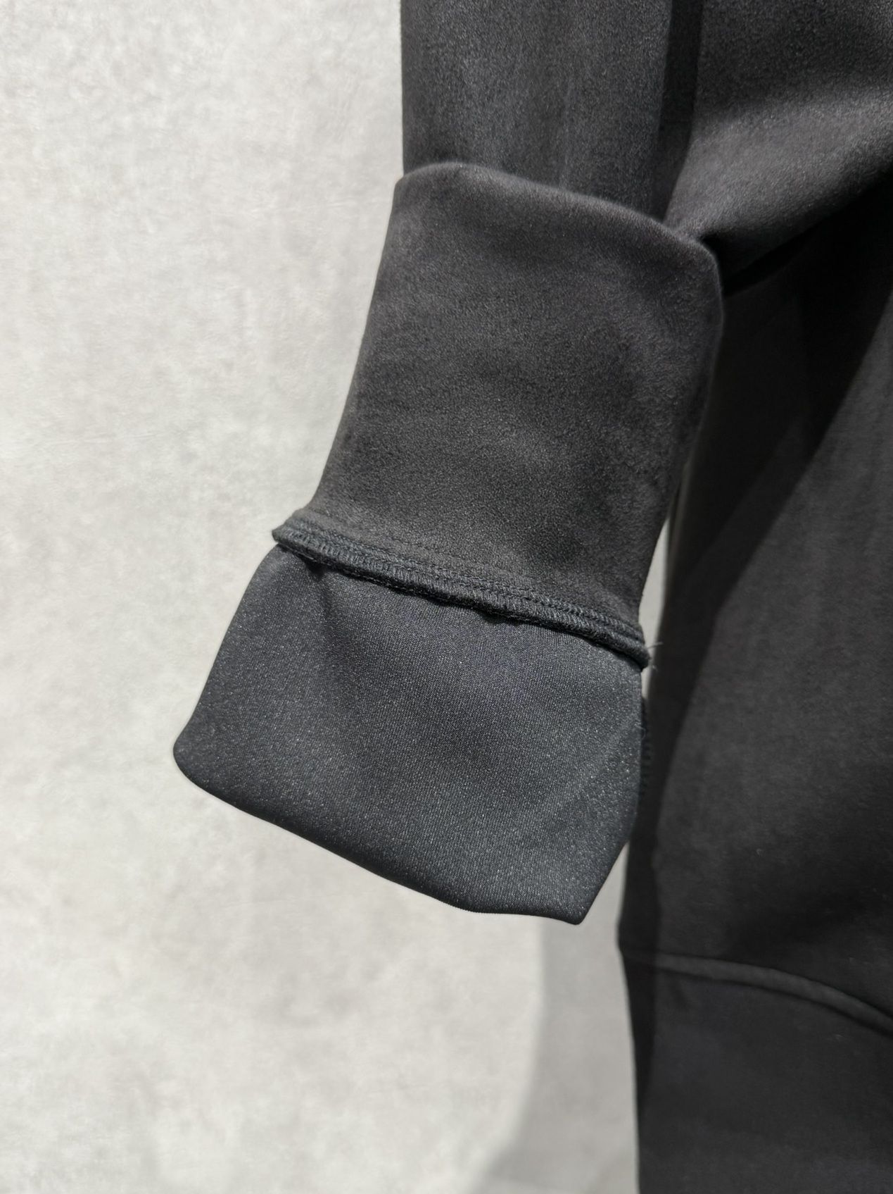 SUEDE LOOSE HOODIE / RC38-C-006 / スエードパーカー / ブラック