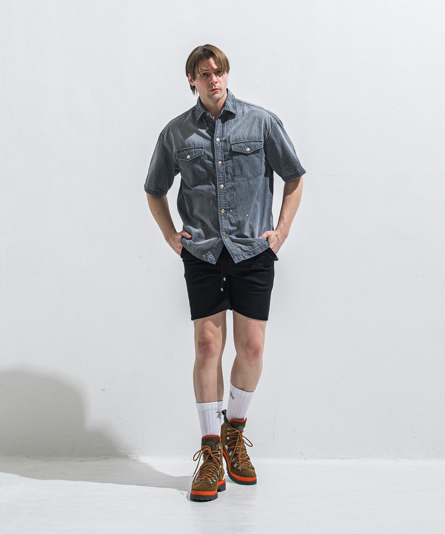 AZE SHORTS / RC40-HP-006 / 高機能畦編みショーツ / ブラック (5月下旬入荷予定)