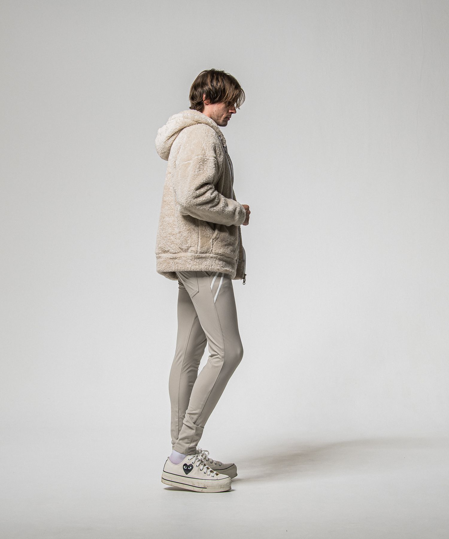 BOA ZIP LOOSE HOODIE / RC38-C-007 / ボアジップパーカー / ブラウン (11月中旬入荷予定)