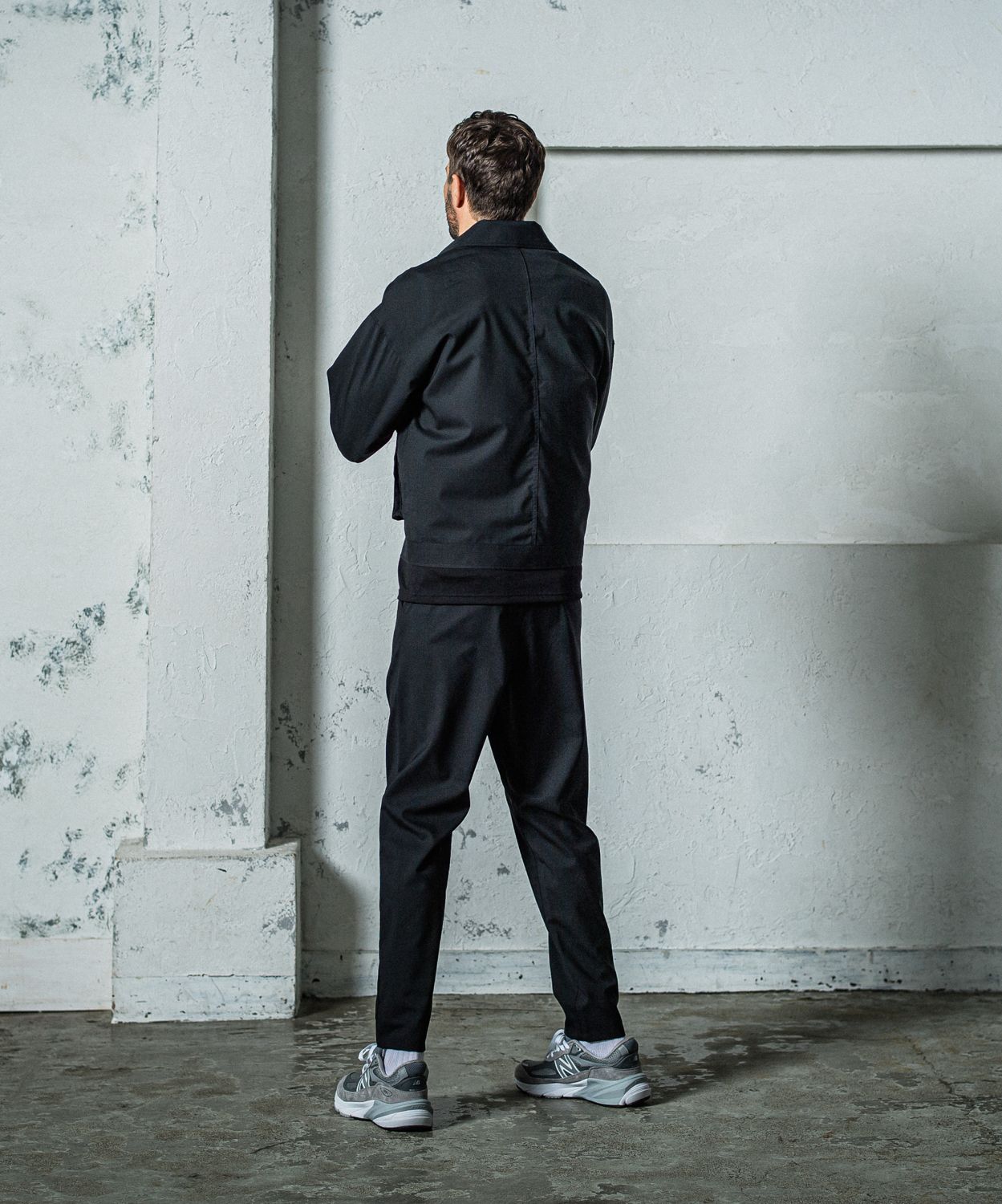 PAT WIDE EASY PANTS / RC35-ST-036 / ワイドテーパードパンツ / ブラック