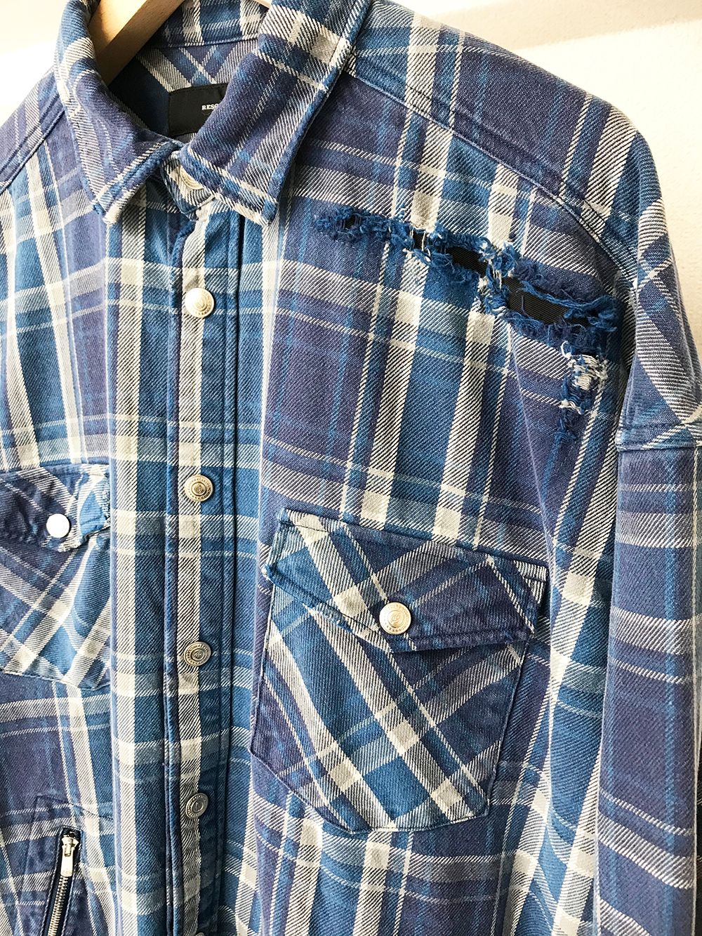 VINTAGE CHECK OVER GOWN SHIRTS / RC18-SH-002 / チェックシャツ ※