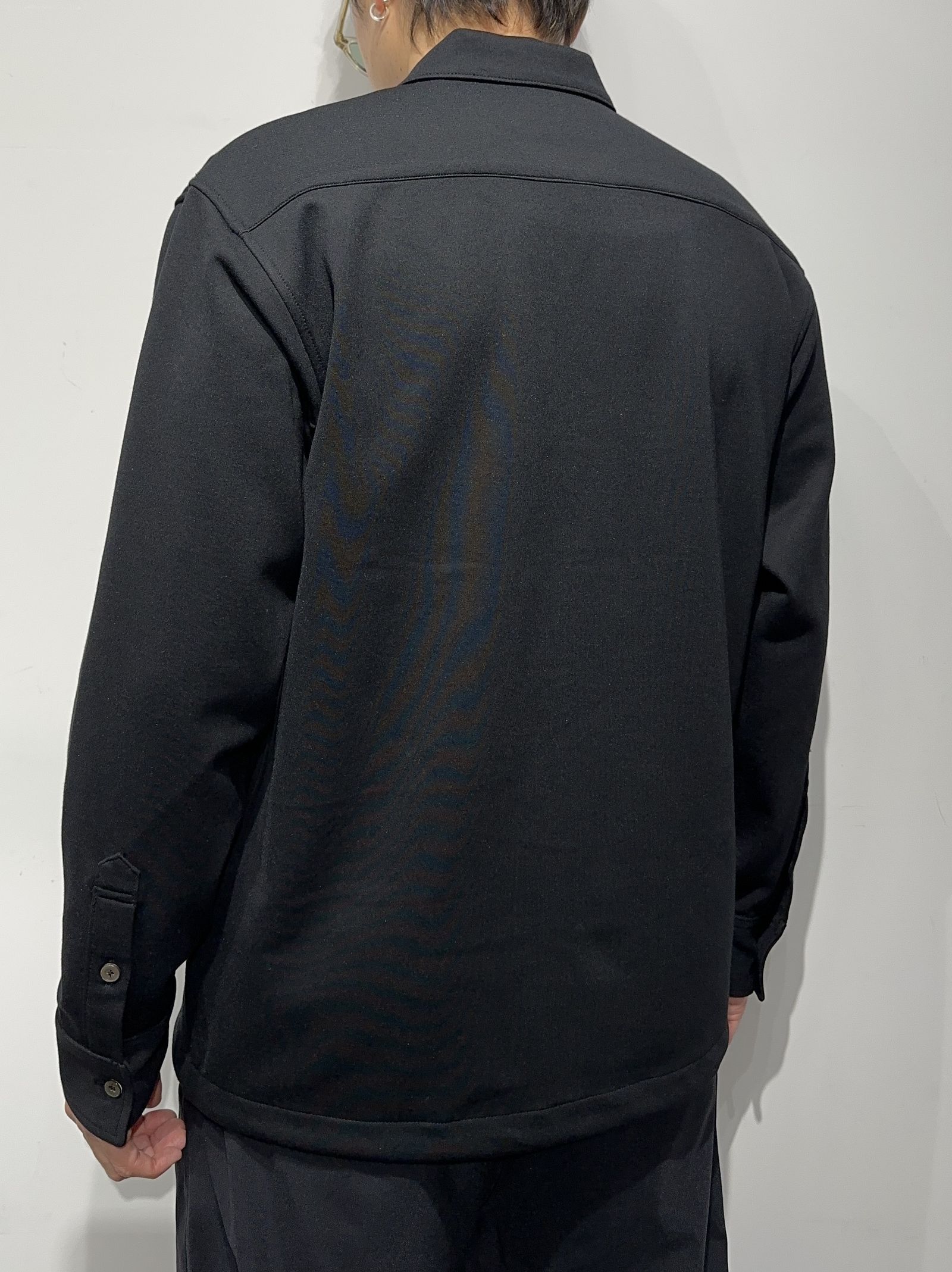 PULLOVER JERSEY SHIRT / RC34-SH-002 / 裏起毛ハーフジップシャツ / ブラック