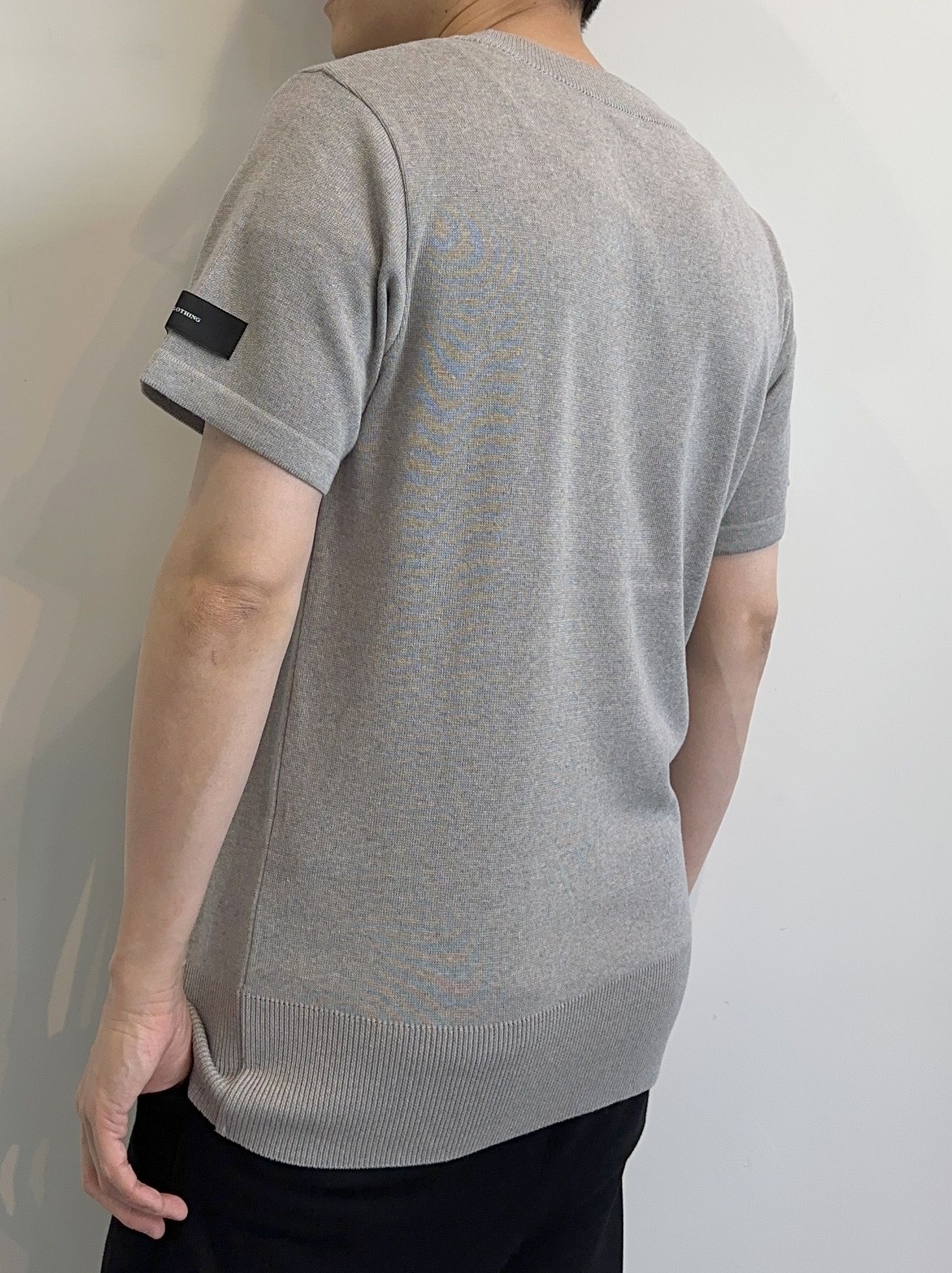 SILK HALF KNT / RC28-K-001 / 無地半袖サマーニット / グレー※
