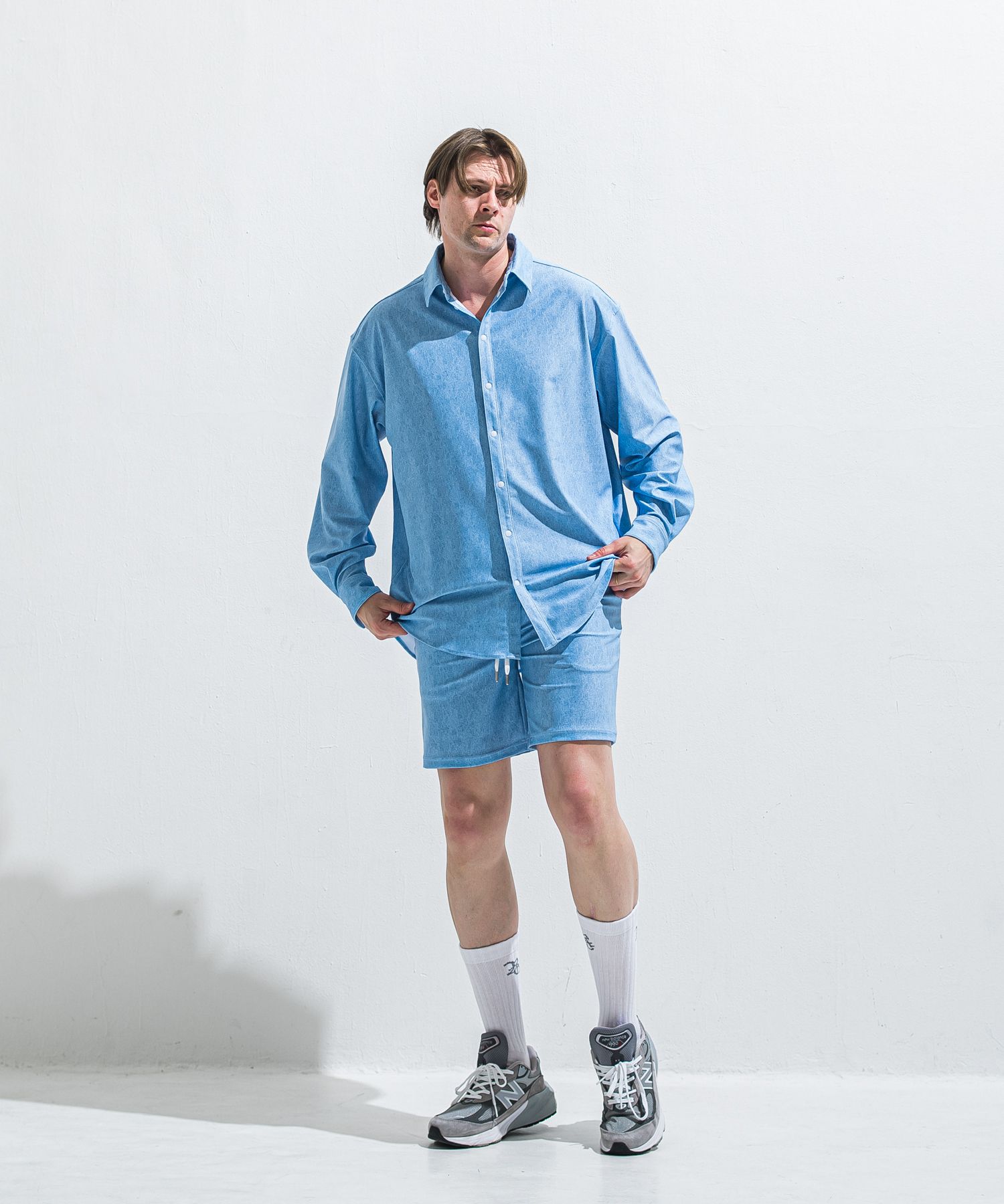 RUSH JACK SHIRTS / RC40-SH-001 / オーバーサイズラッシュガードシャツ / ライトインディゴ (5月中旬入荷予定)