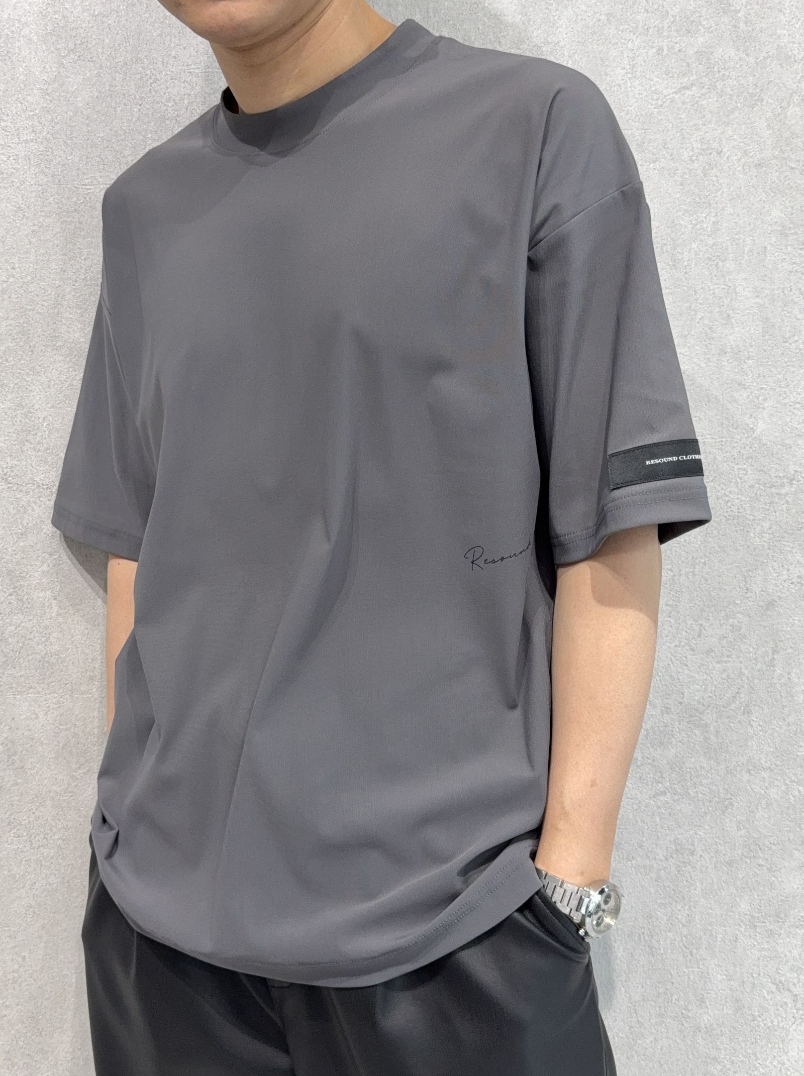 SIDE RC OVER TEE / RC39-T-004 / サイドロゴナイロンビッグTシャツ / グレー