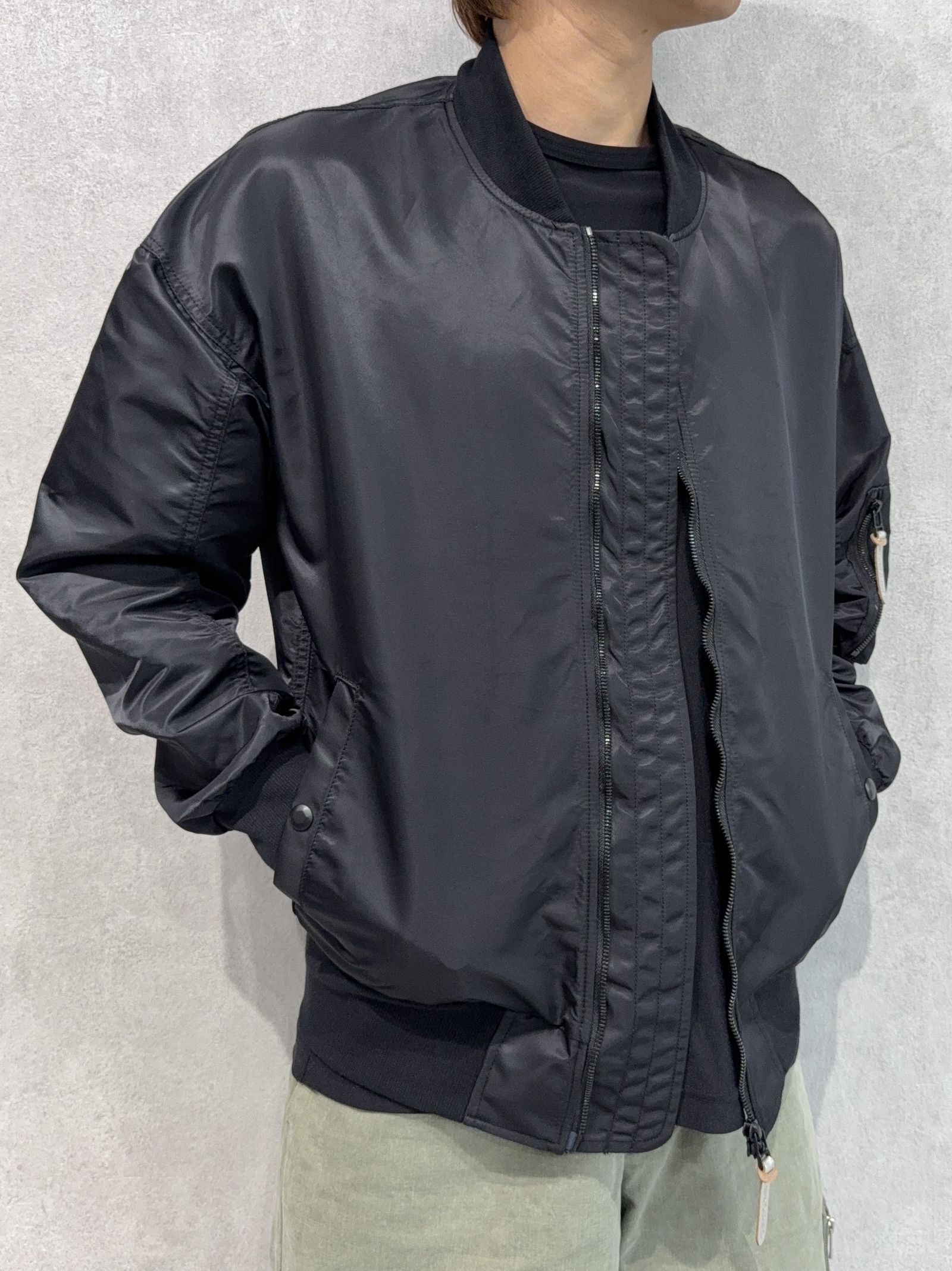 LIGHT DAVID JACKET / RC37-JK-002 / ナイロンライトMA-1 / ブラック