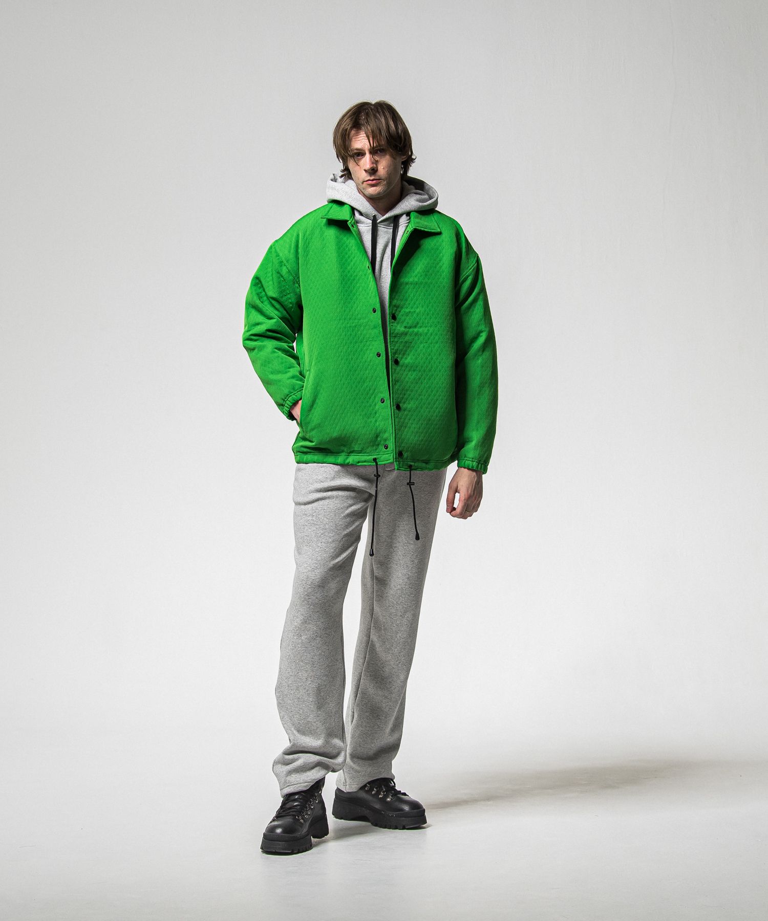 FUR COACH JK / RC38-JK-005 / キルティングファーコーチジャケット / グリーン (11月中旬入荷予定)