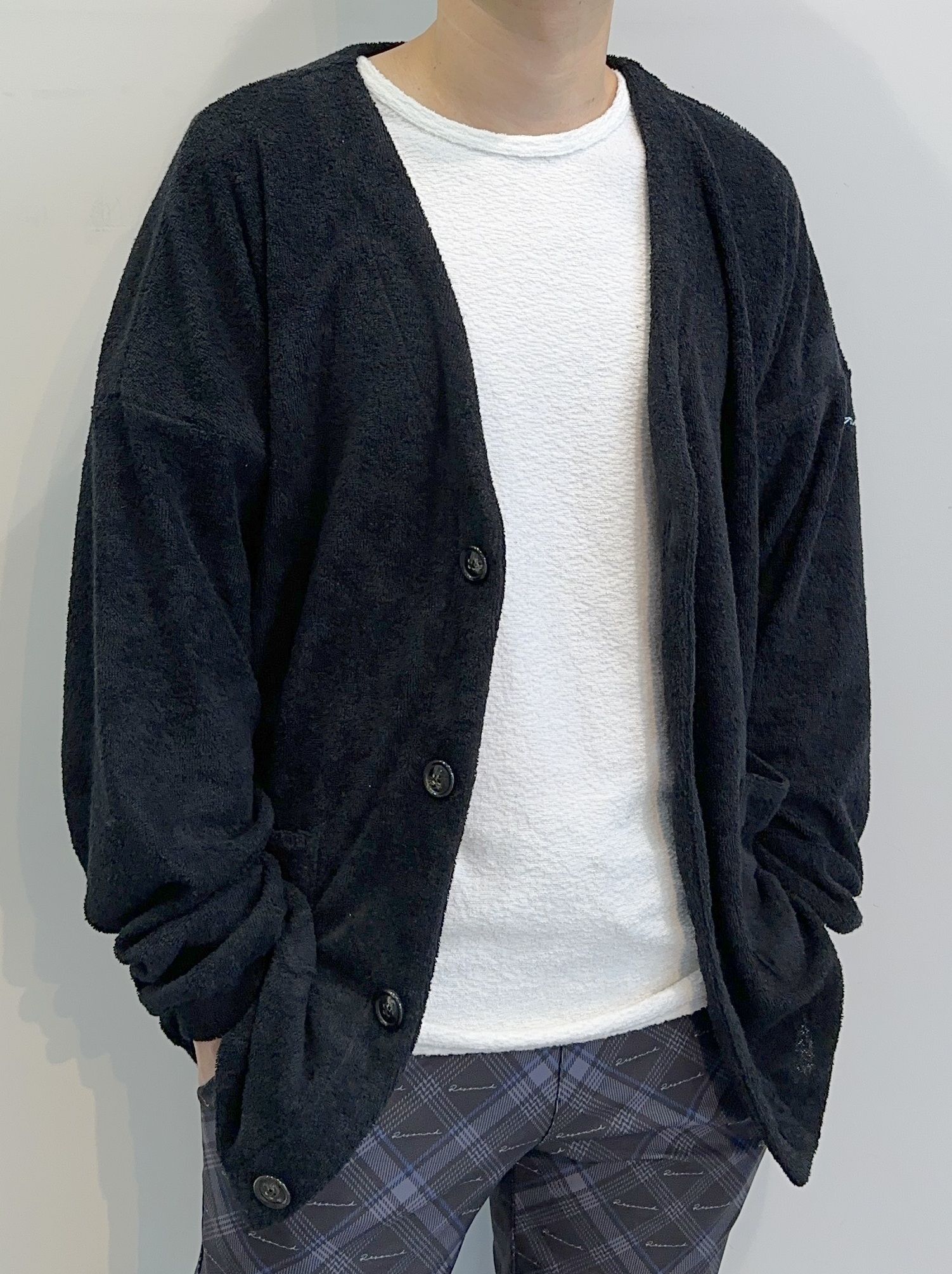 WEST PILE CARDIGAN / RC27-C-009 / パイルカーディガン / ブラック