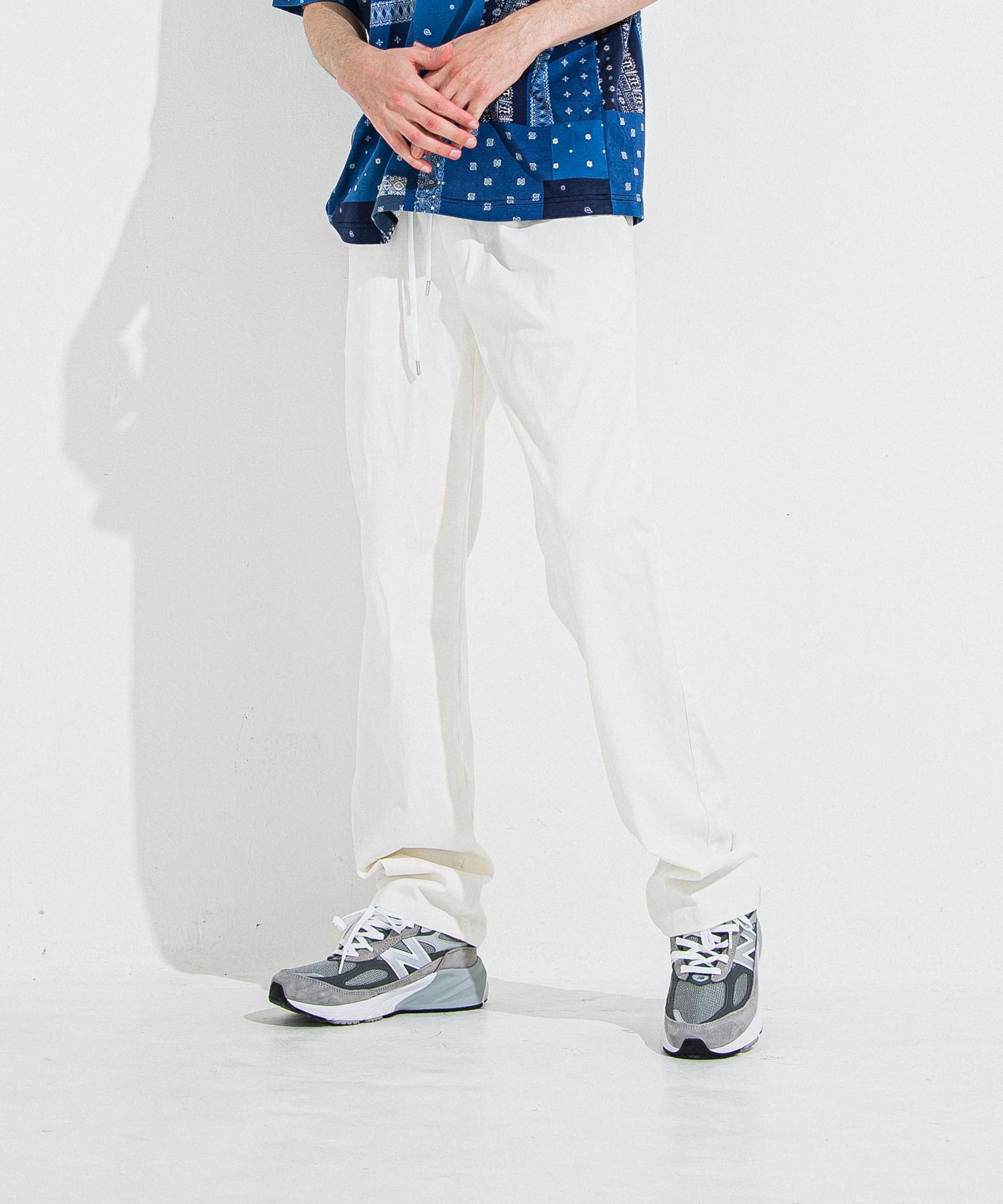 DENIM JERSEY WIDE PT / RC36-ST-016WTD / ライトオンスデニムジャージワイドパンツ / ホワイト