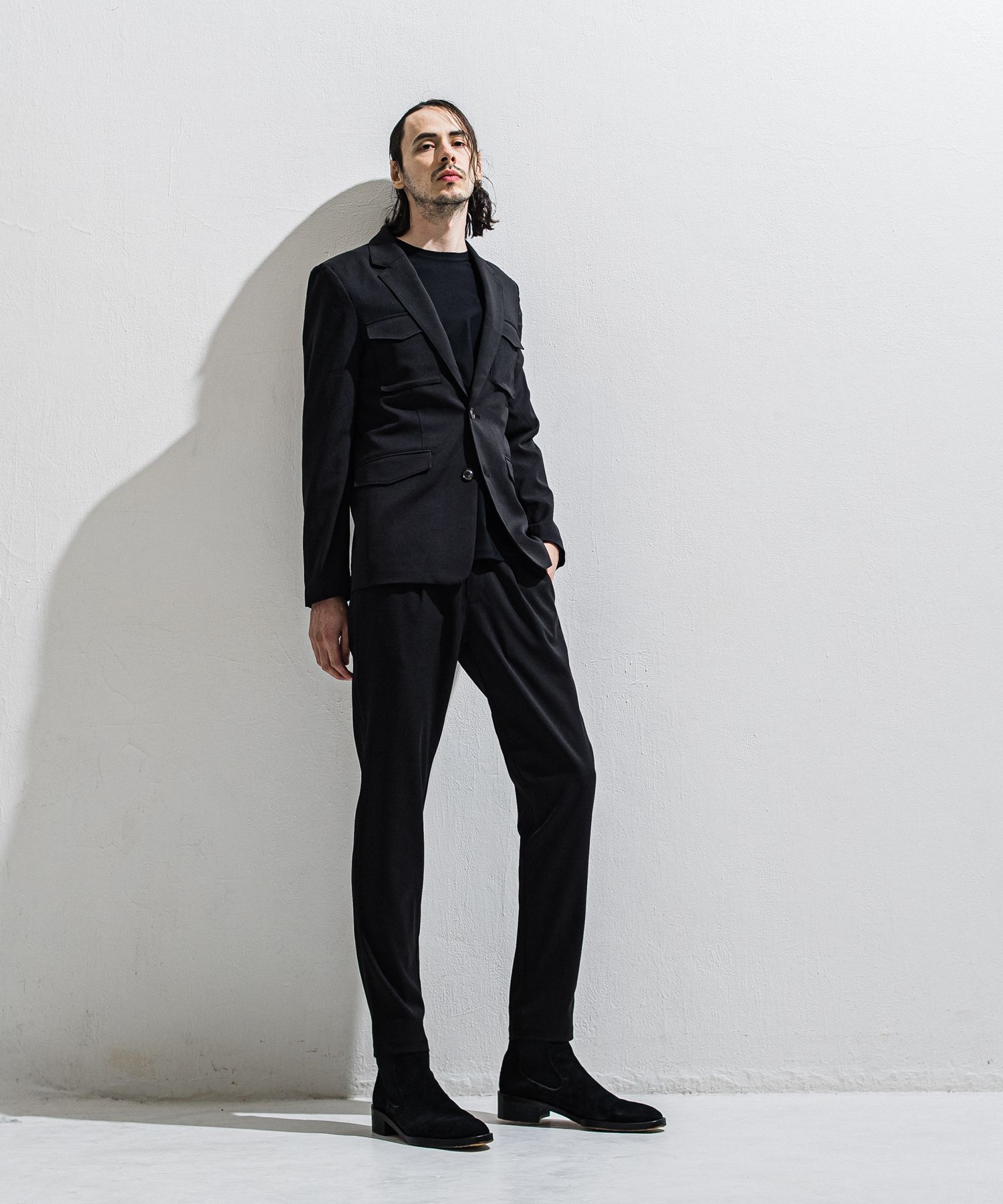 GAVIRIA SLACKS EASY PANTS / DP1-ST-001 / スラックスイージーパンツ / ブラック (3月中旬入荷予定)