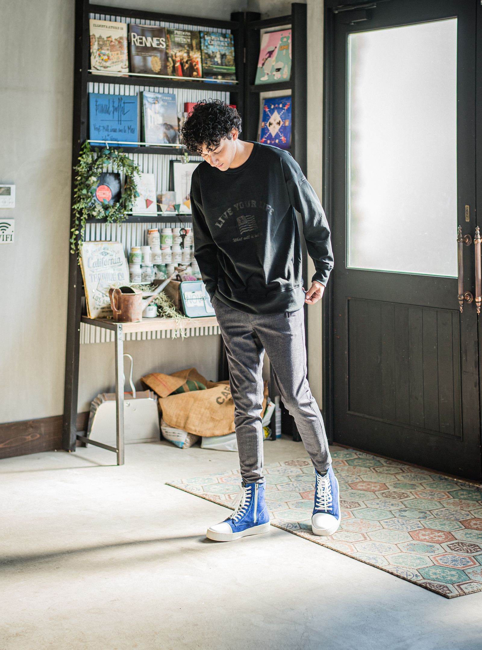 PAT TIGHT EASY PANTS / RC31-ST-037 / ベルト付きイージーパンツ / デニム
