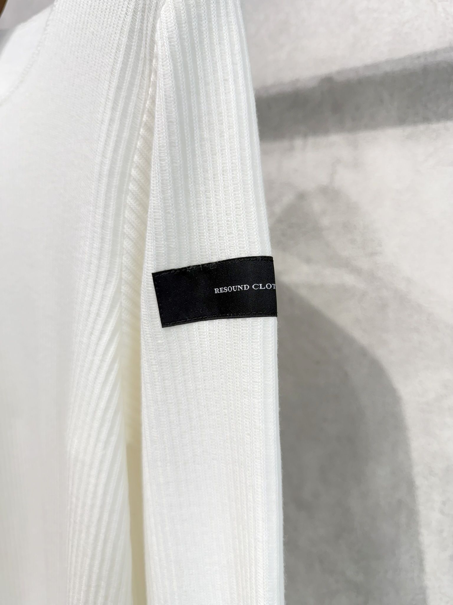 CUTOFF RAIL LONGSLEEVE / RC37-C-001 / レールカットソー / ホワイト