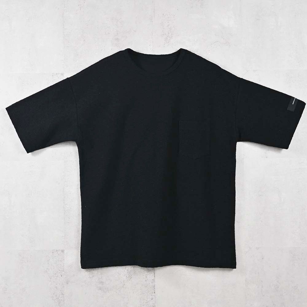 PILE OVER TEE / RC40-T-002 / パイルポケットビッグTシャツ / ブラック (4月中旬入荷予定)