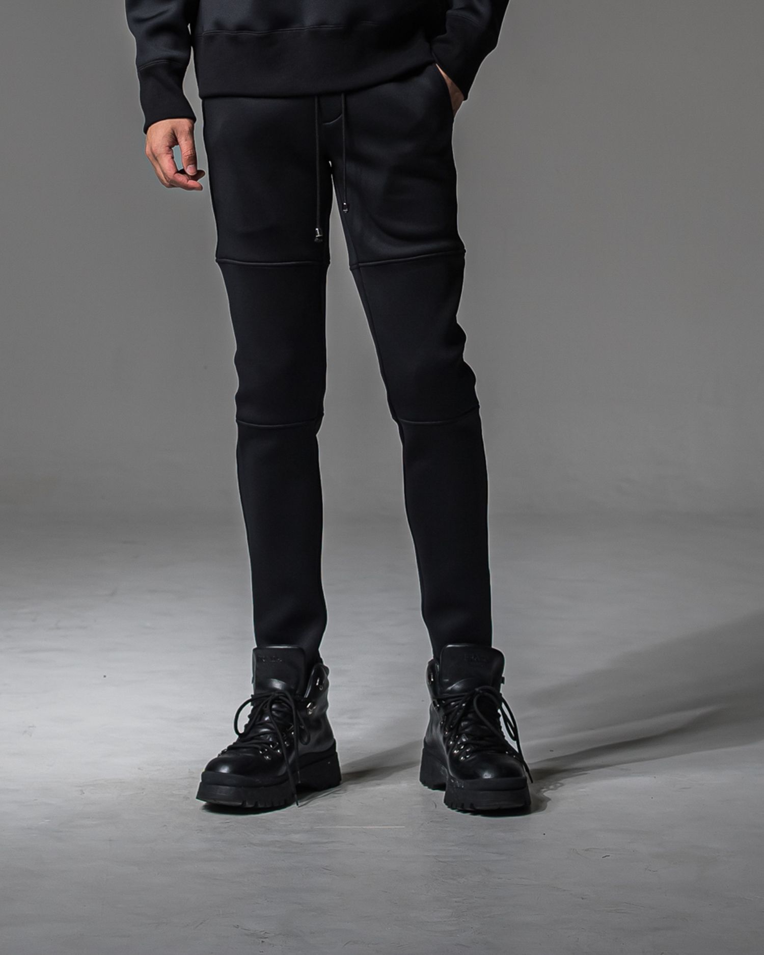 SLASH PT / RC37-ST-012 / ダンボールニット 切り替えパンツ / ブラック (9月中旬入荷予定)