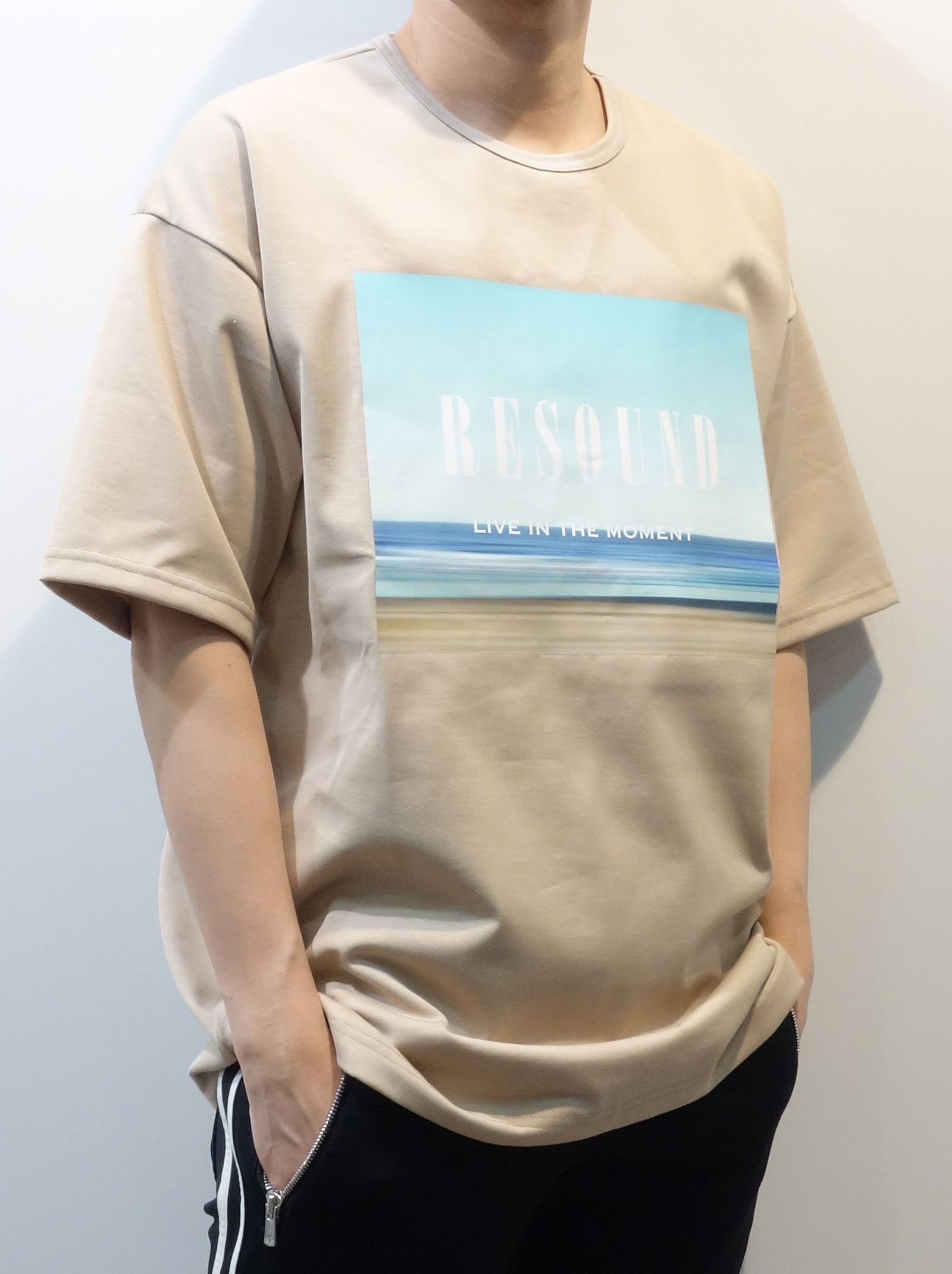 WEST BEACH PHOTO LOOSE TEE / RC23-T-002 / フォトプリントビッグTシャツ