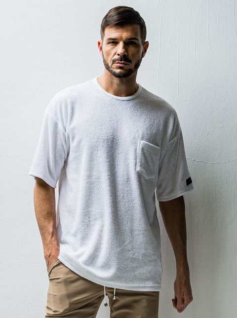 PILE LOOSE POCKET TEE / RC27-T-005 / パイルビッグポケットTシャツ / ホワイト※