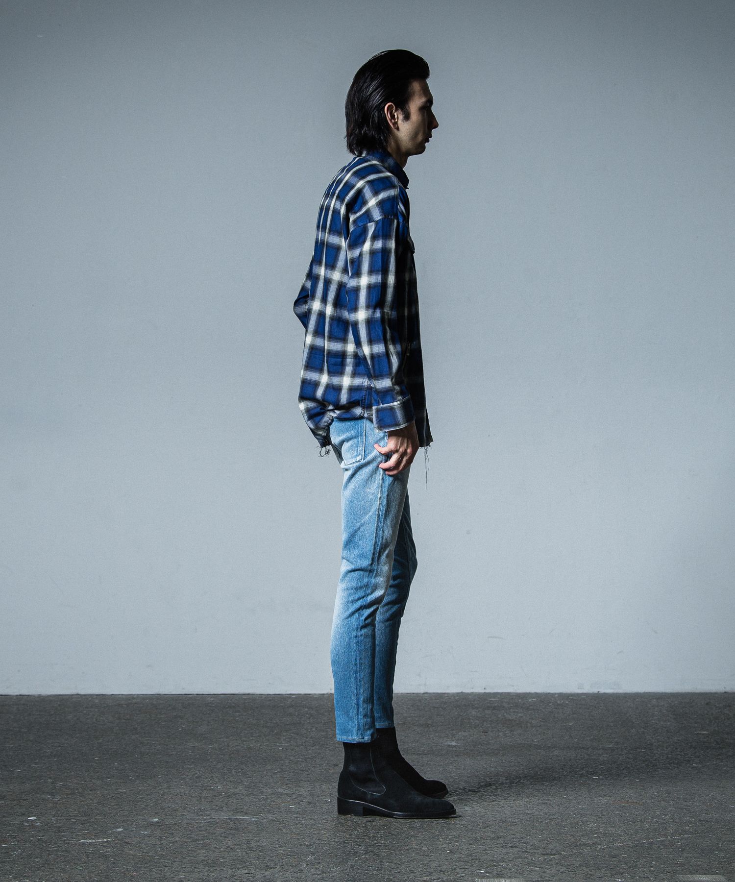 MICK DENIM JERSEY / RC33-ST-020 / デニムジャージテーパードパンツ / インディゴユーズド