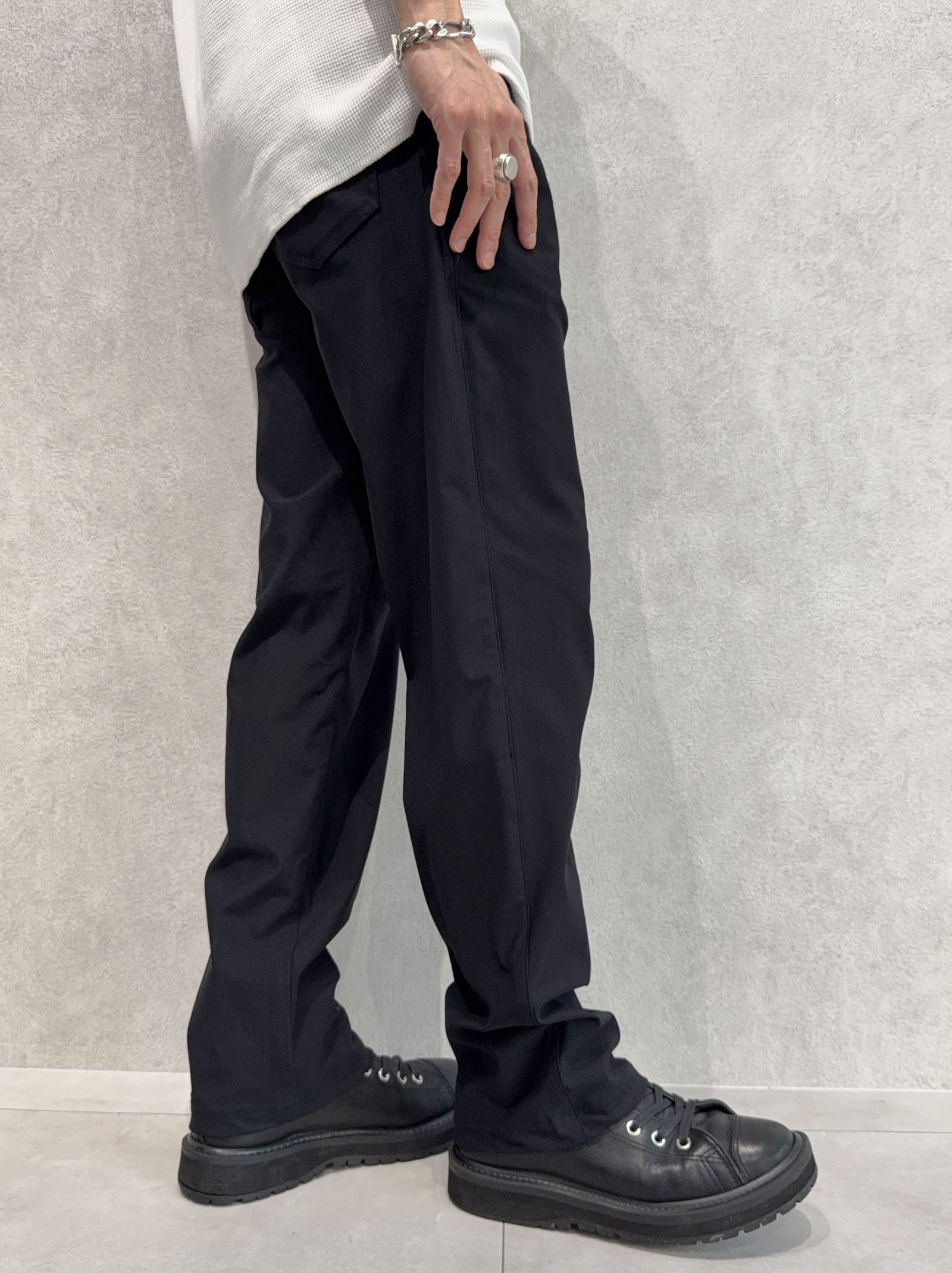 EDGE NYLON SEMI WIDE PT / RC40-ST-014WT / エッジナイロンセミワイドラインパンツ / ブラック×ブラック